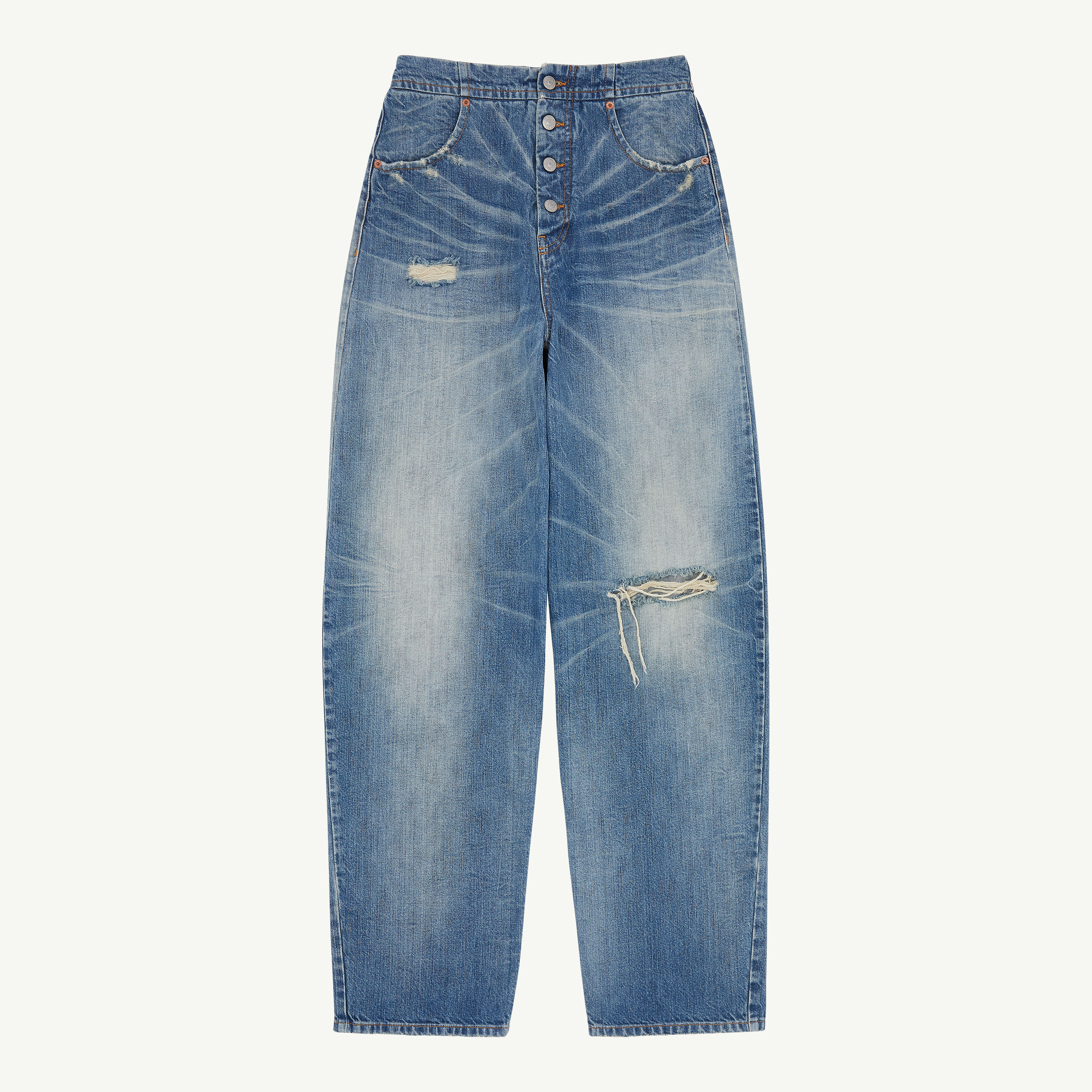 Mm6 Maison Margiela High Waist Jeans In Blue