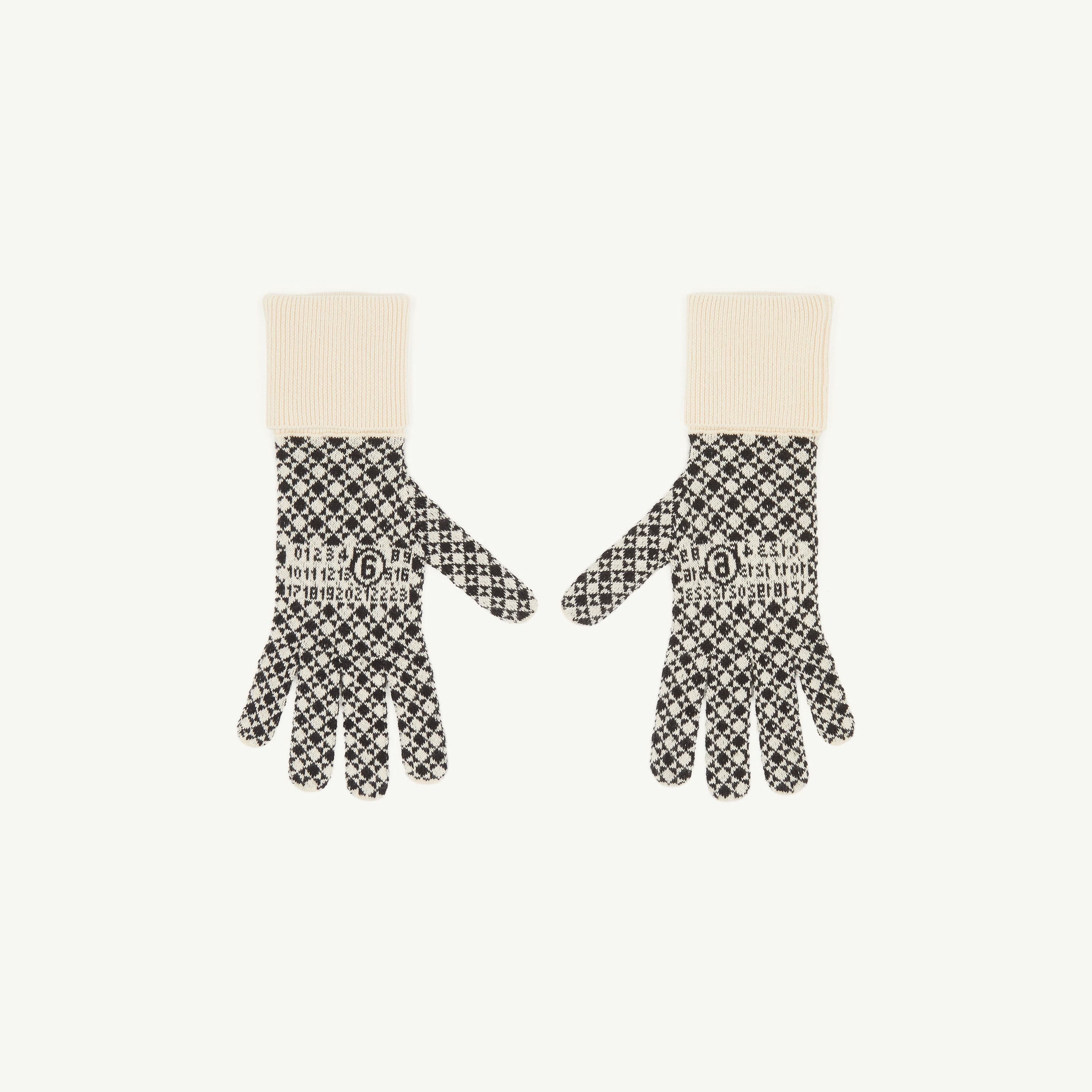 Mm6 Maison Margiela Cotton Gloves In Gray