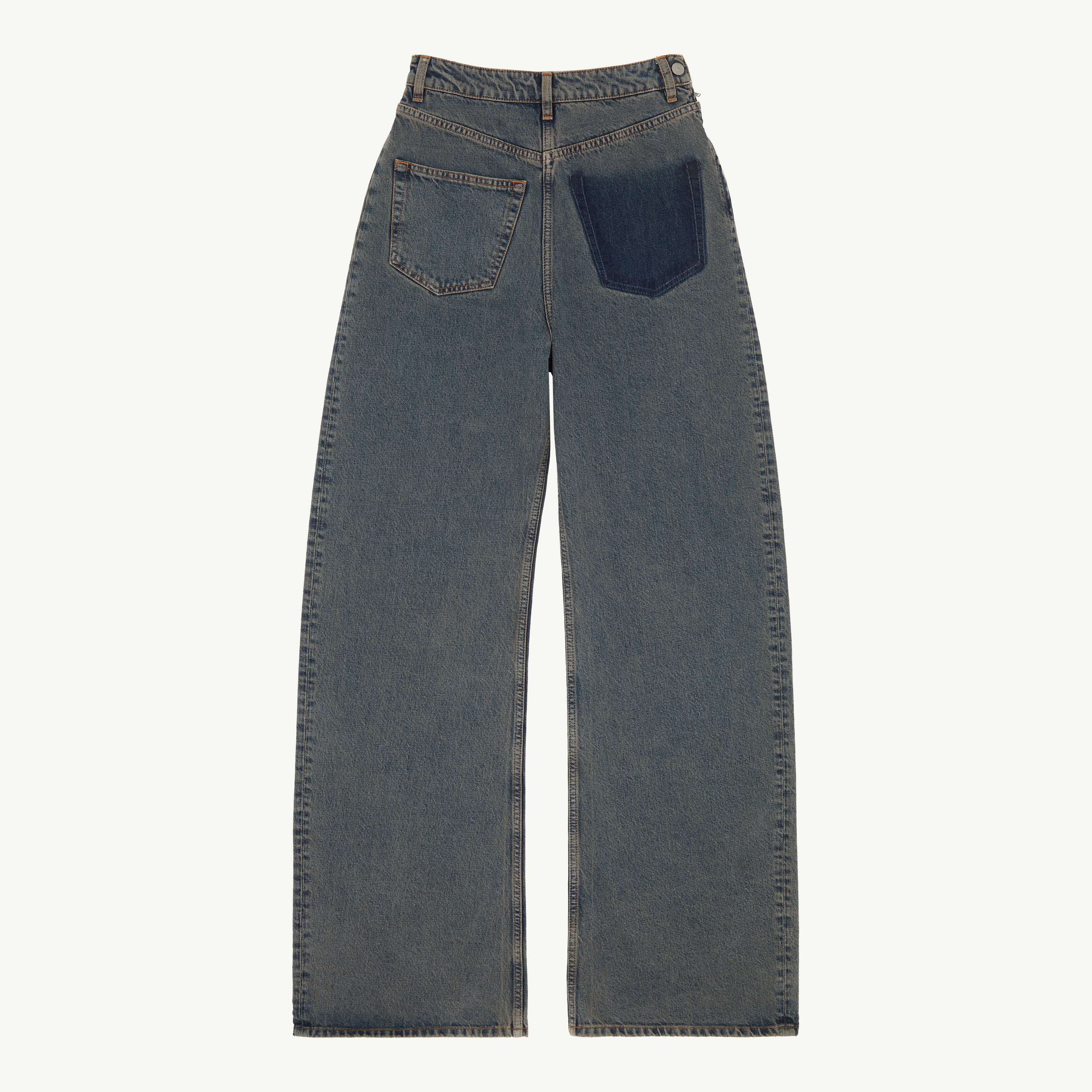 Mm6 Maison Margiela Back-to-back Jeans In Gray