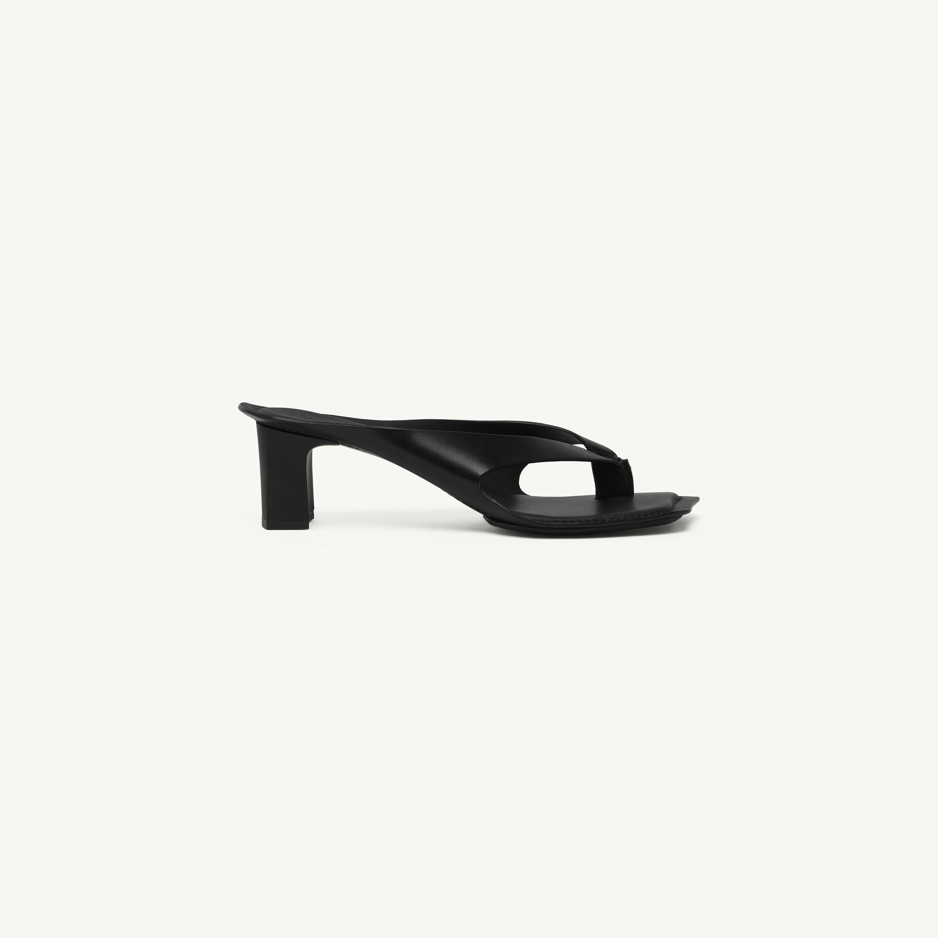 Mm6 Maison Margiela Heel Mules Strappy Square Open Toe In Black