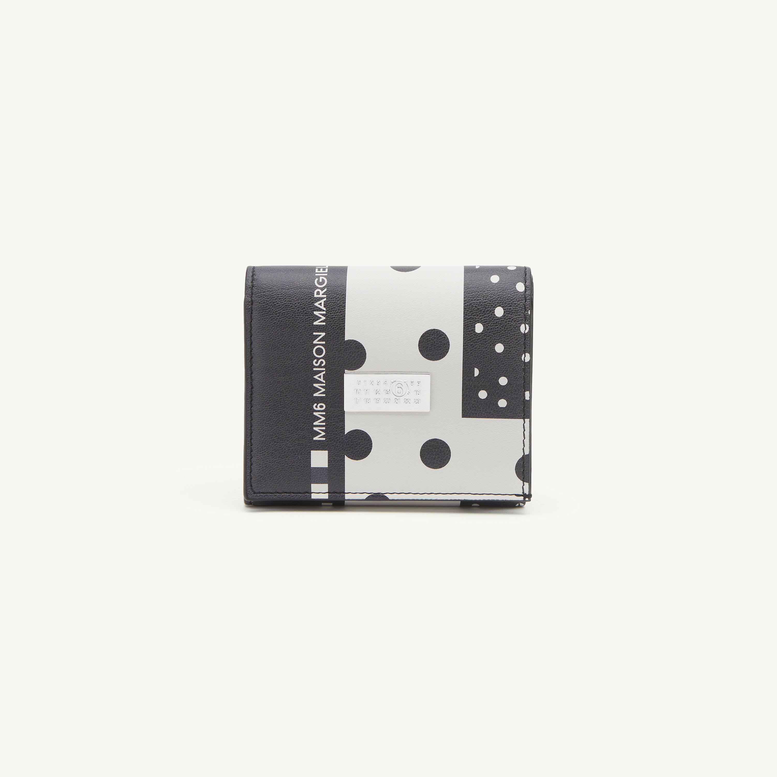 Mm6 Maison Margiela Scarf Print Wallet In Black