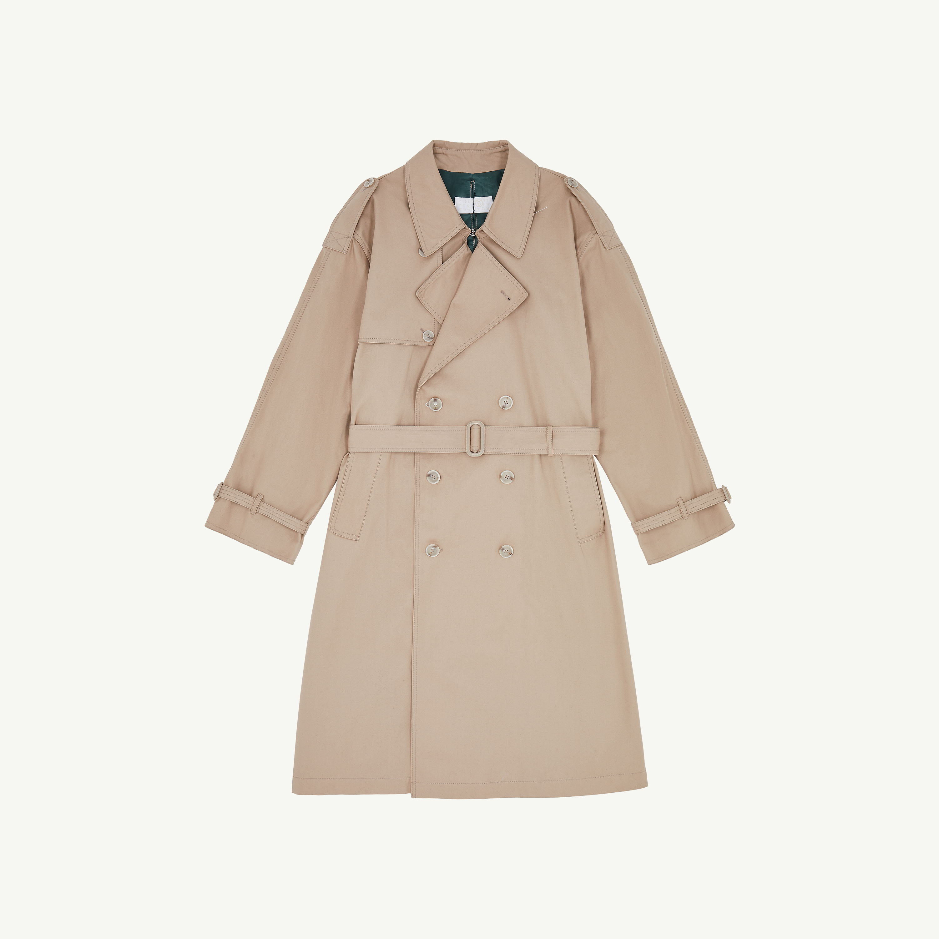Mm6 Maison Margiela Twist Trench Coat In Neutral