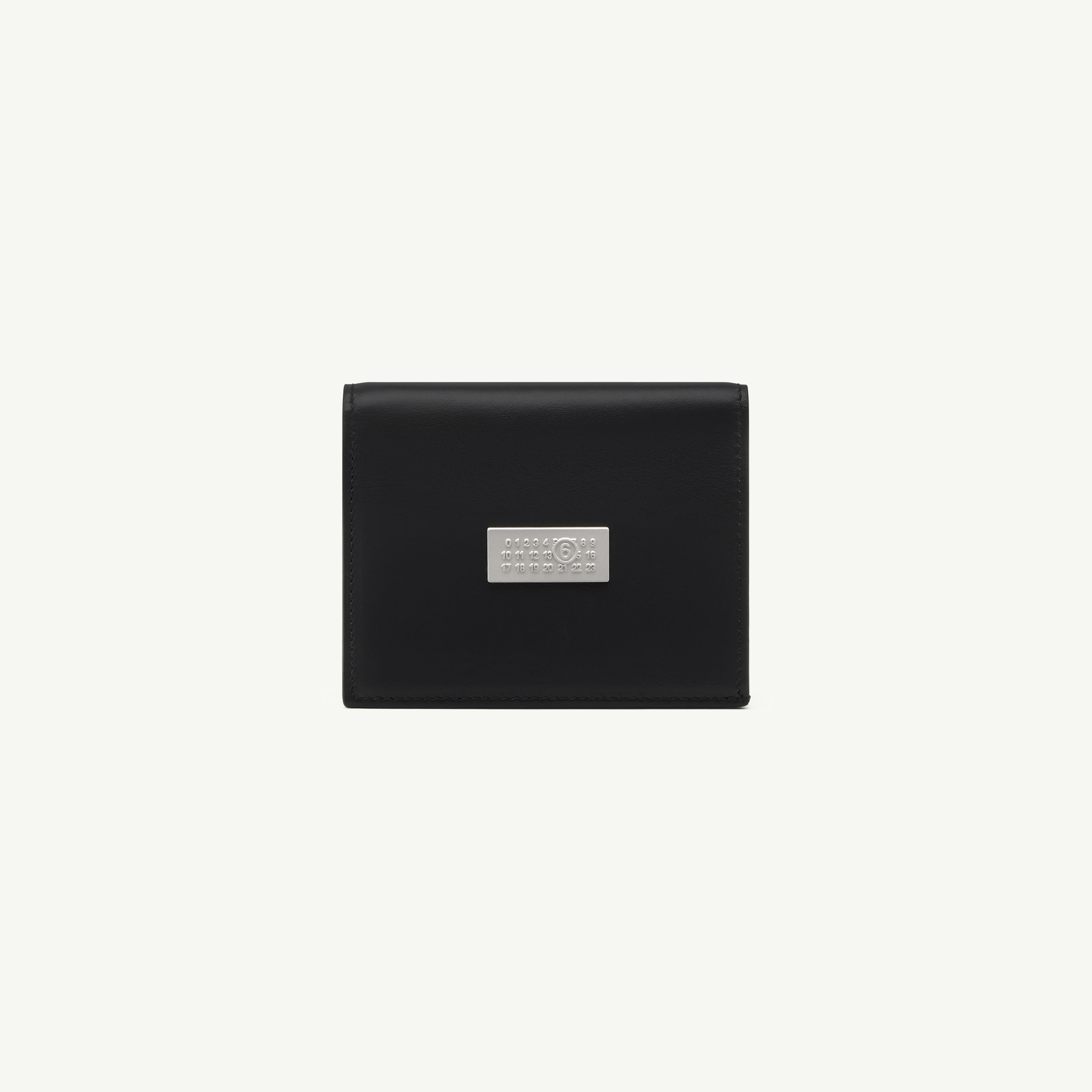 Mm6 Maison Margiela Numeric Leather Wallet In Black