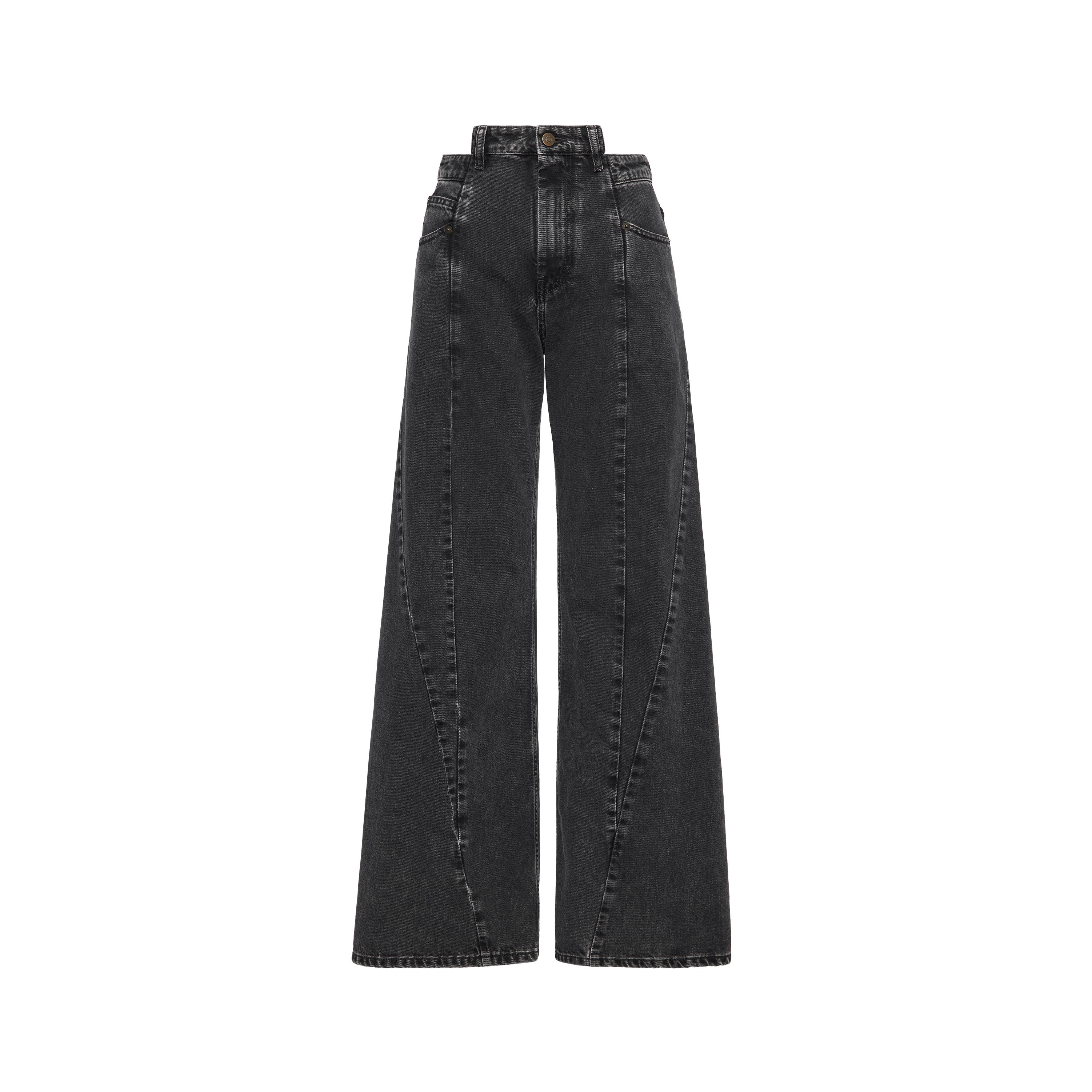 Maison Margiela Cut-out Jeans Woman Black