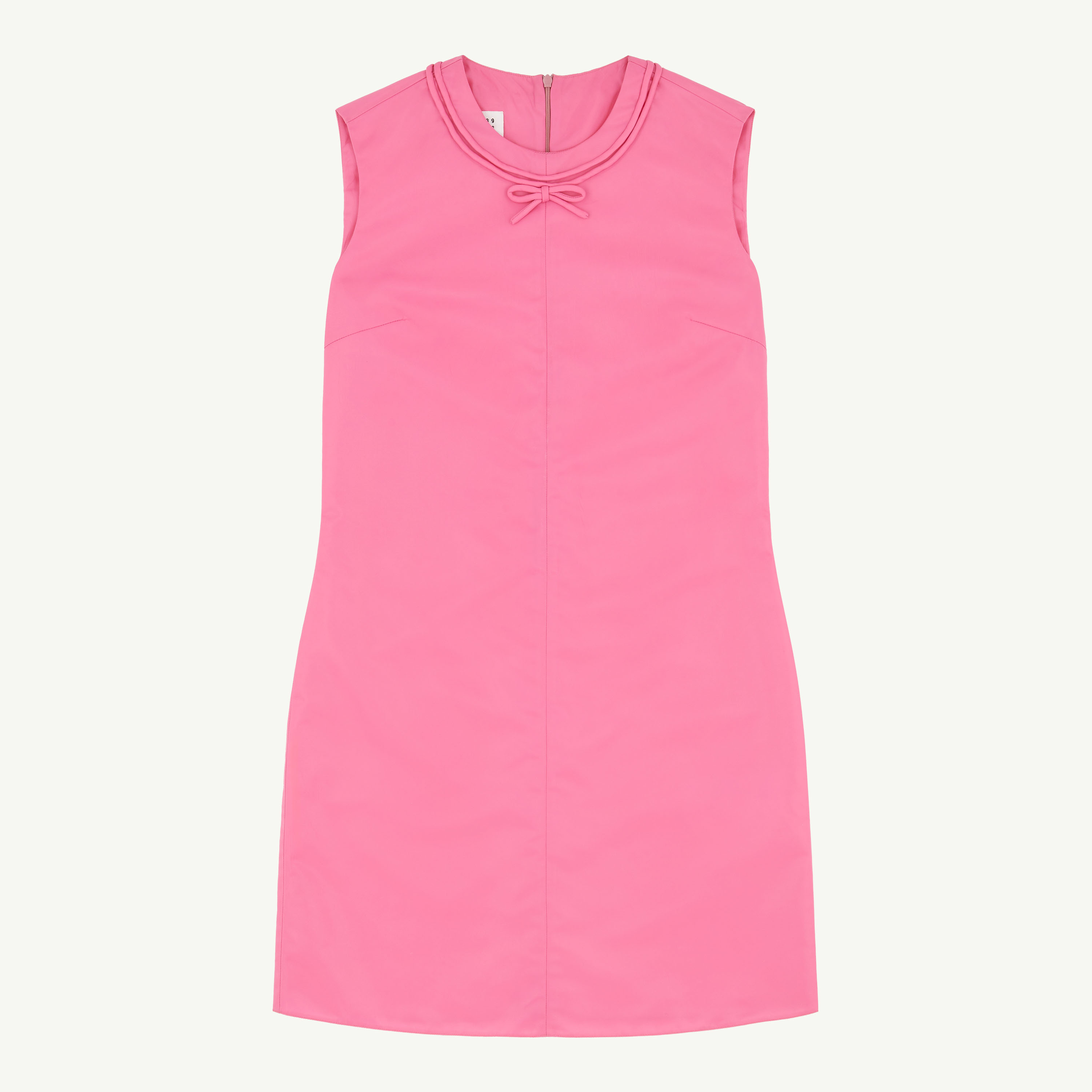Mm6 Maison Margiela Bow Detail Sleeveless Mini Dress In Pink