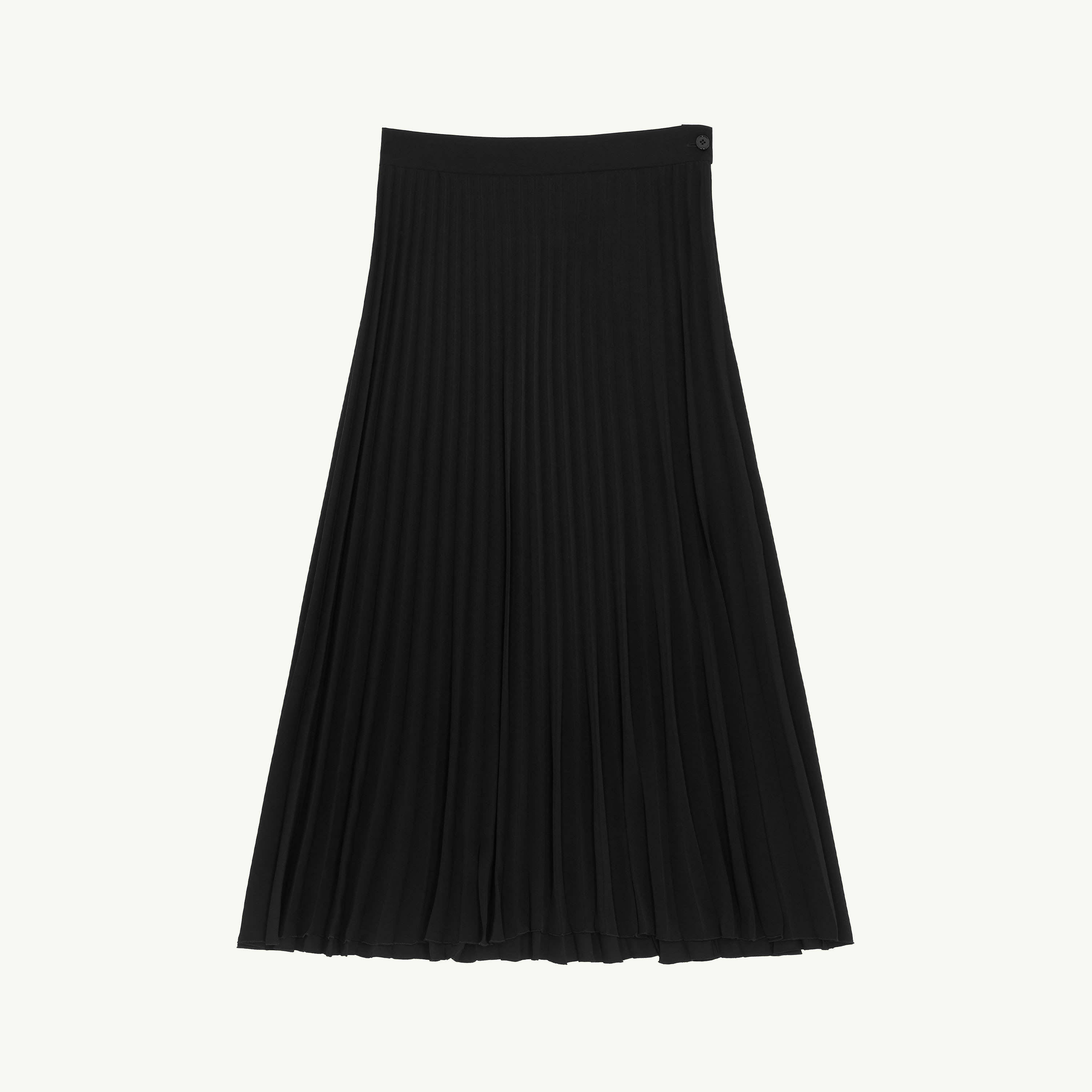 Mm6 Maison Margiela Pleated Midi Skirt In Black