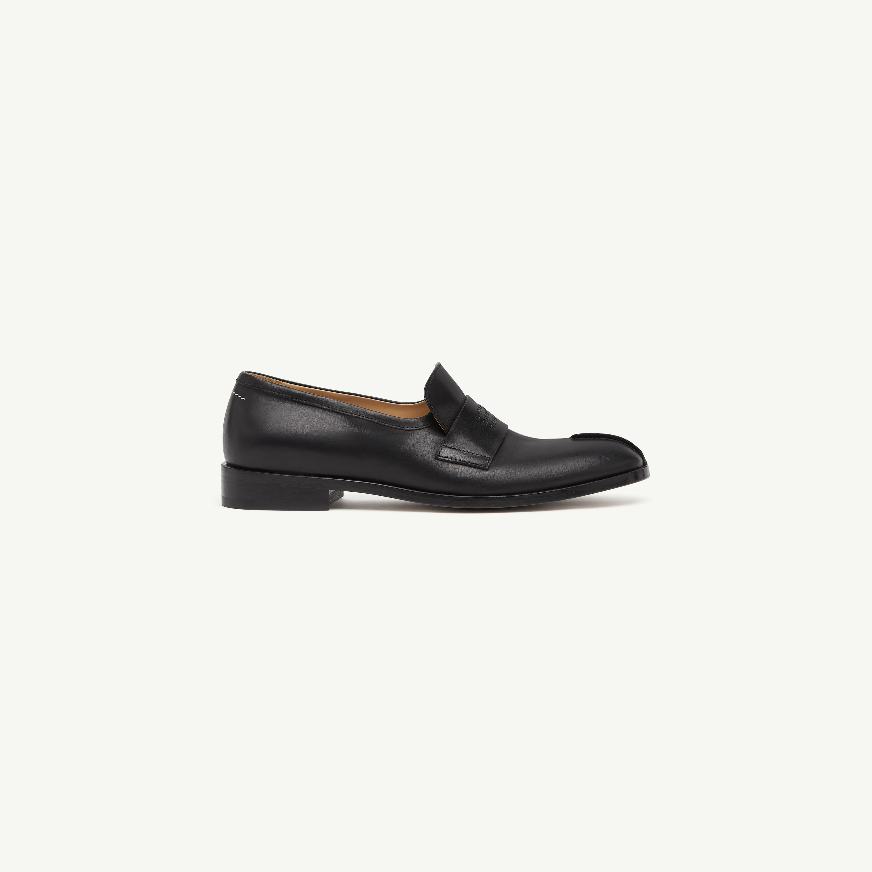 Mm6 Maison Margiela New Classic Stitch Moccasins In Black