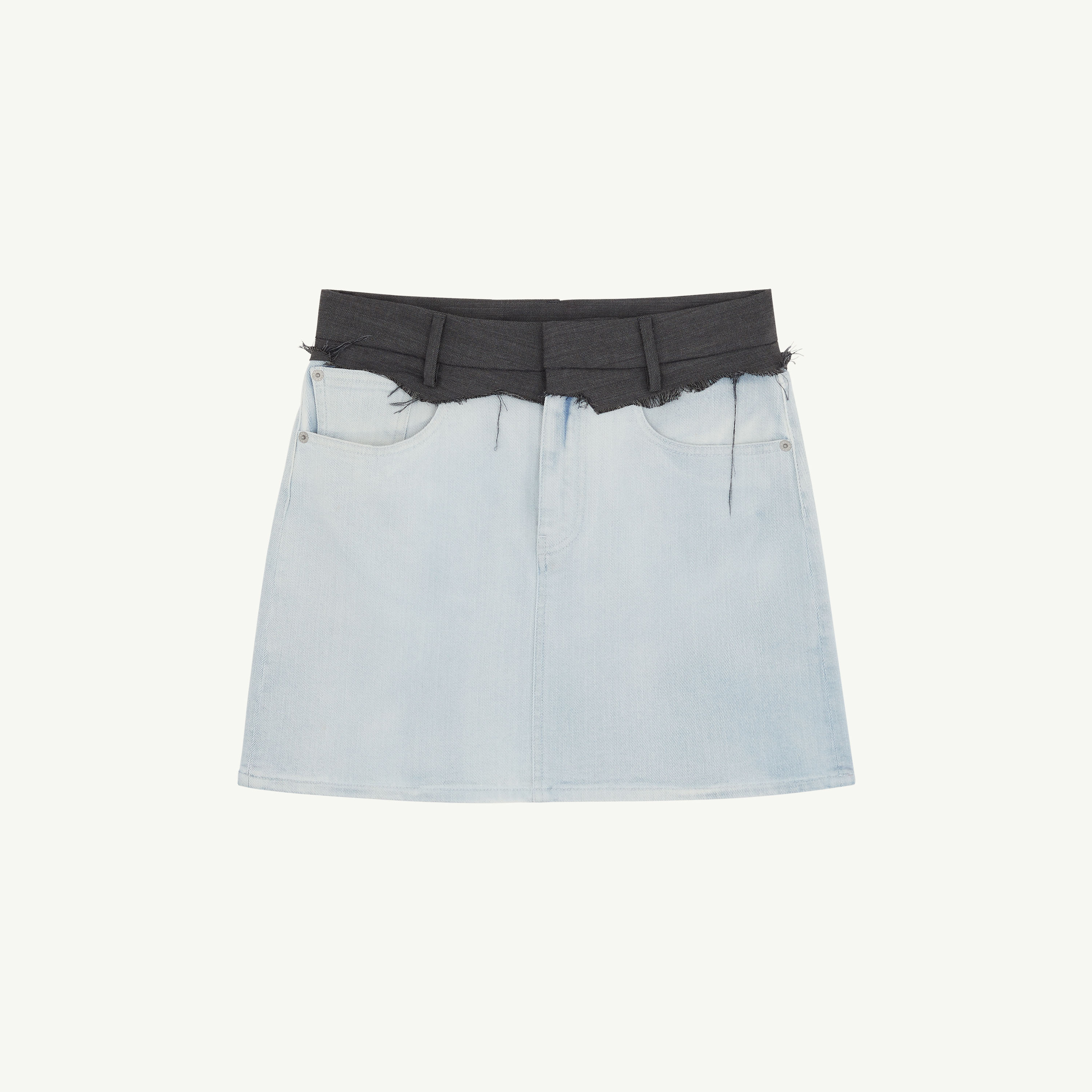 Mm6 Maison Margiela Denim Mini Skirt In Blue