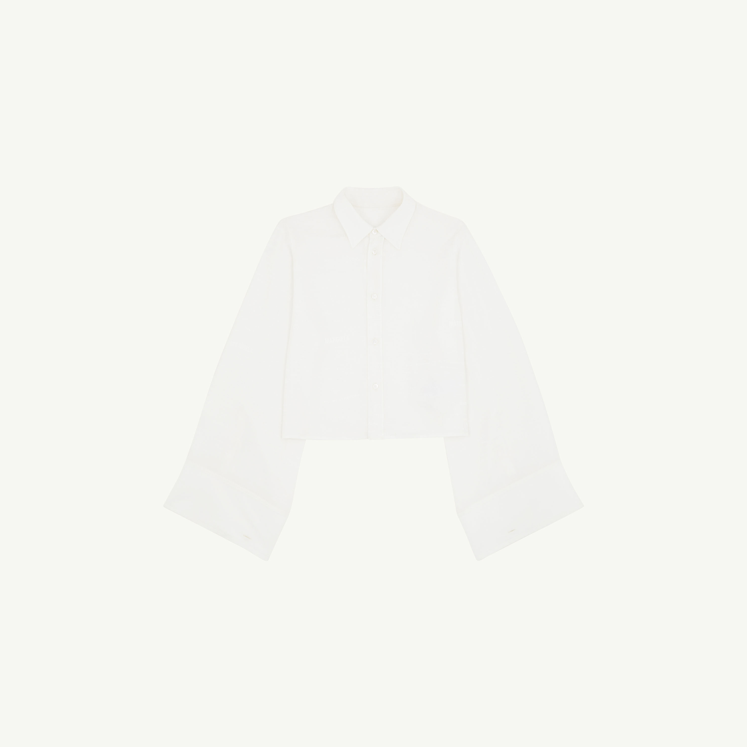 Mm6 Maison Margiela Mm6 By Maison Margiela Cropped Cotton Shirt With Front Button Closure In White