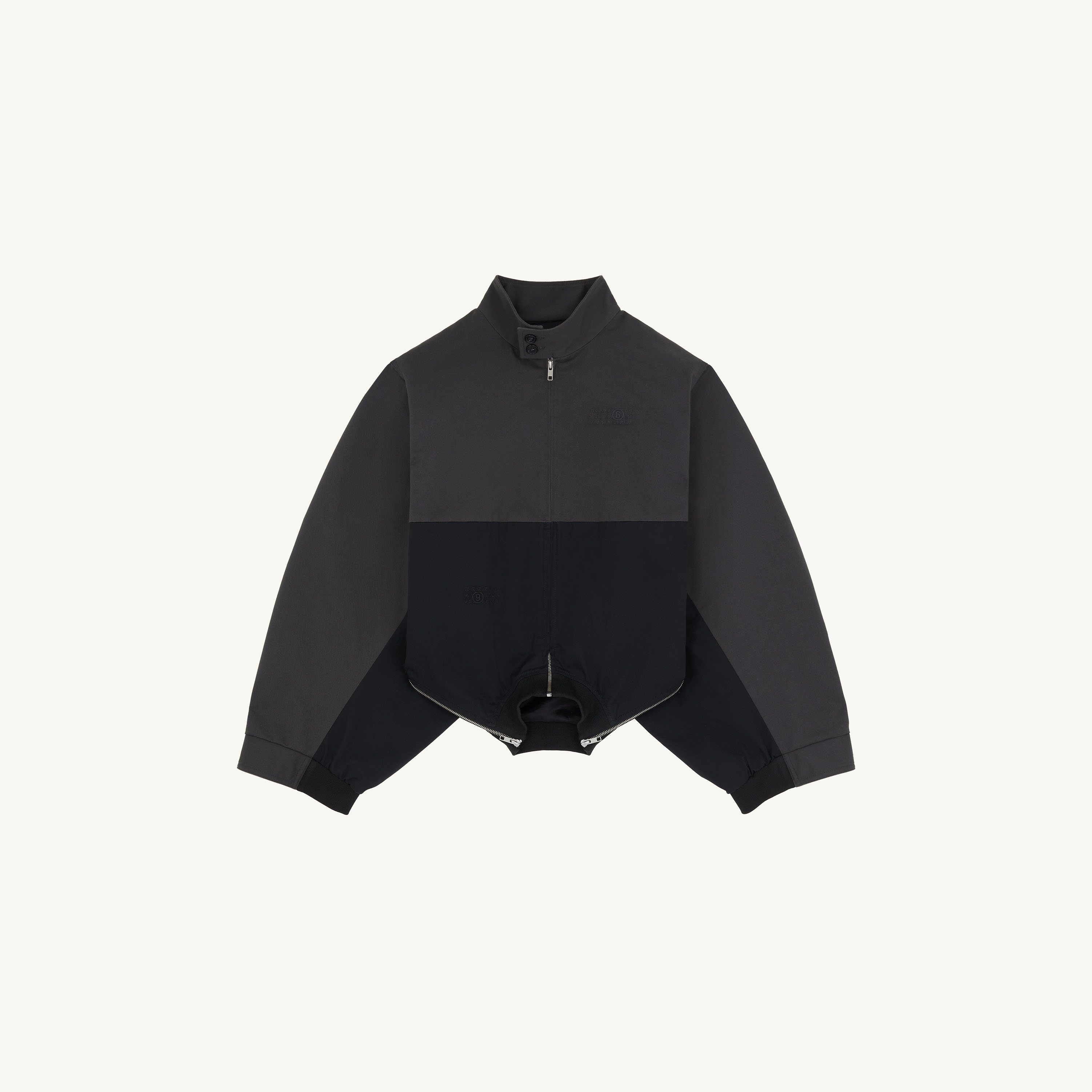 Mm6 Maison Margiela Mirrored Two-tone Zip Jacket In Multi