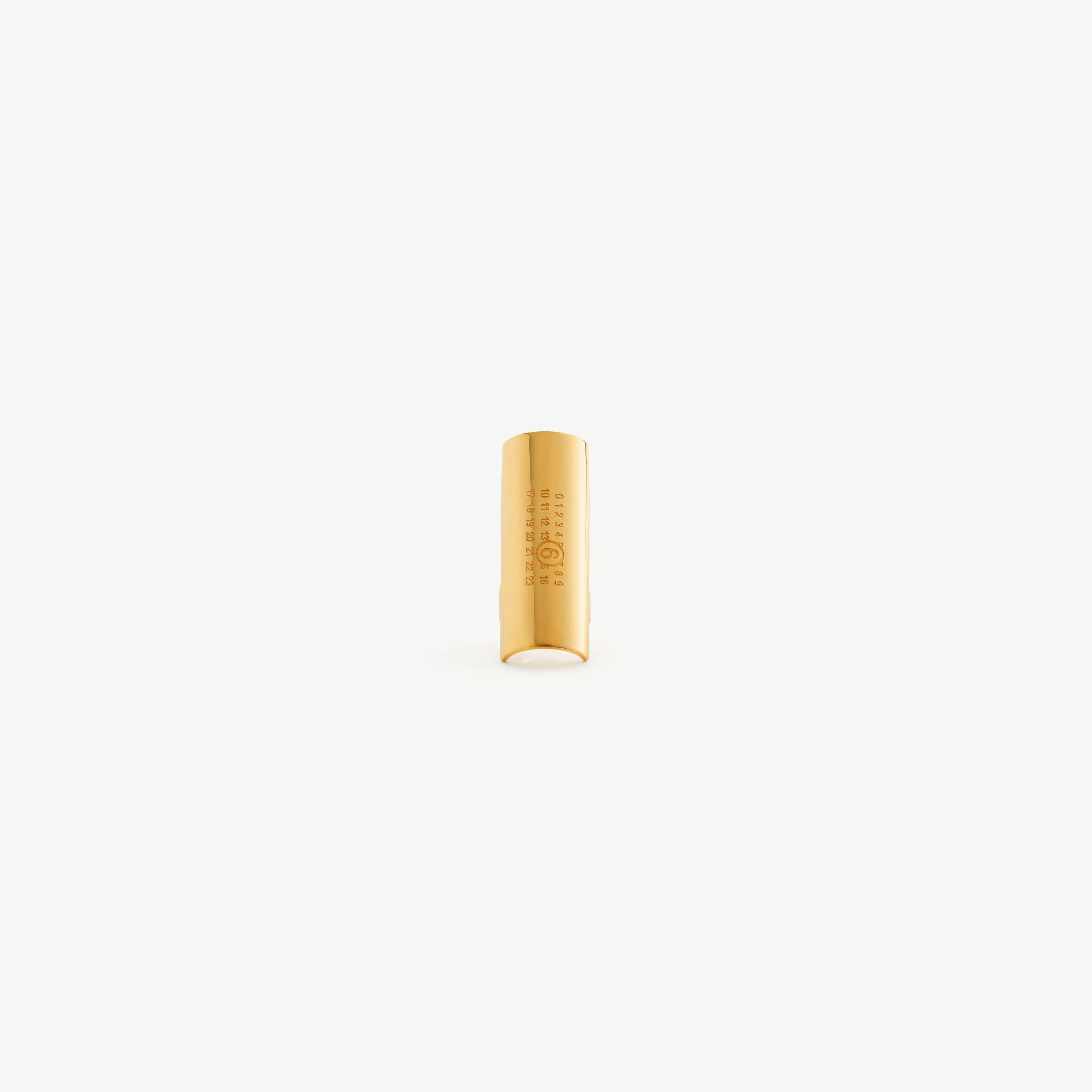 Mm6 Maison Margiela Wide Numeric Ring In Gold