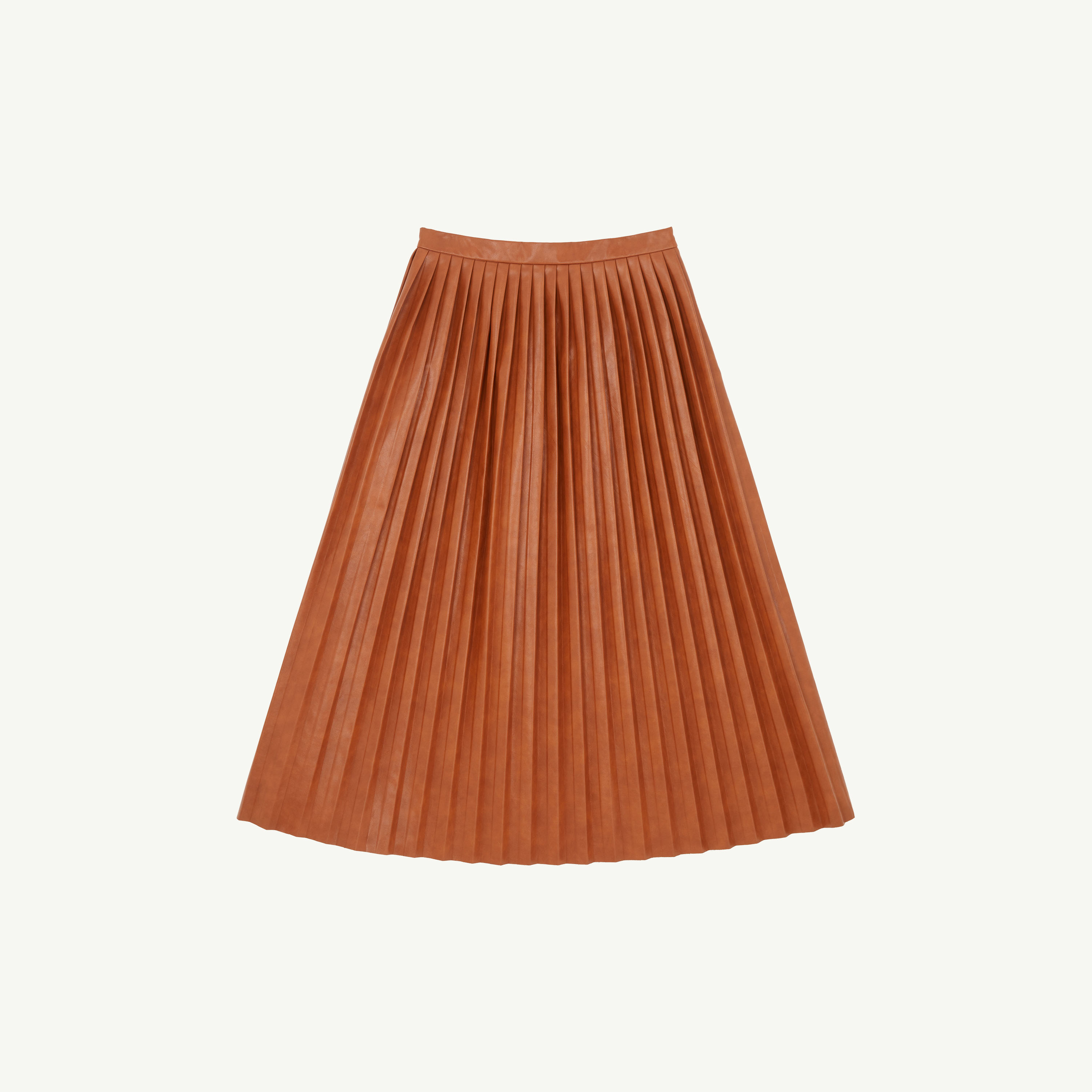 Mm6 Maison Margiela Faux Leather Midi Skirt In Brown