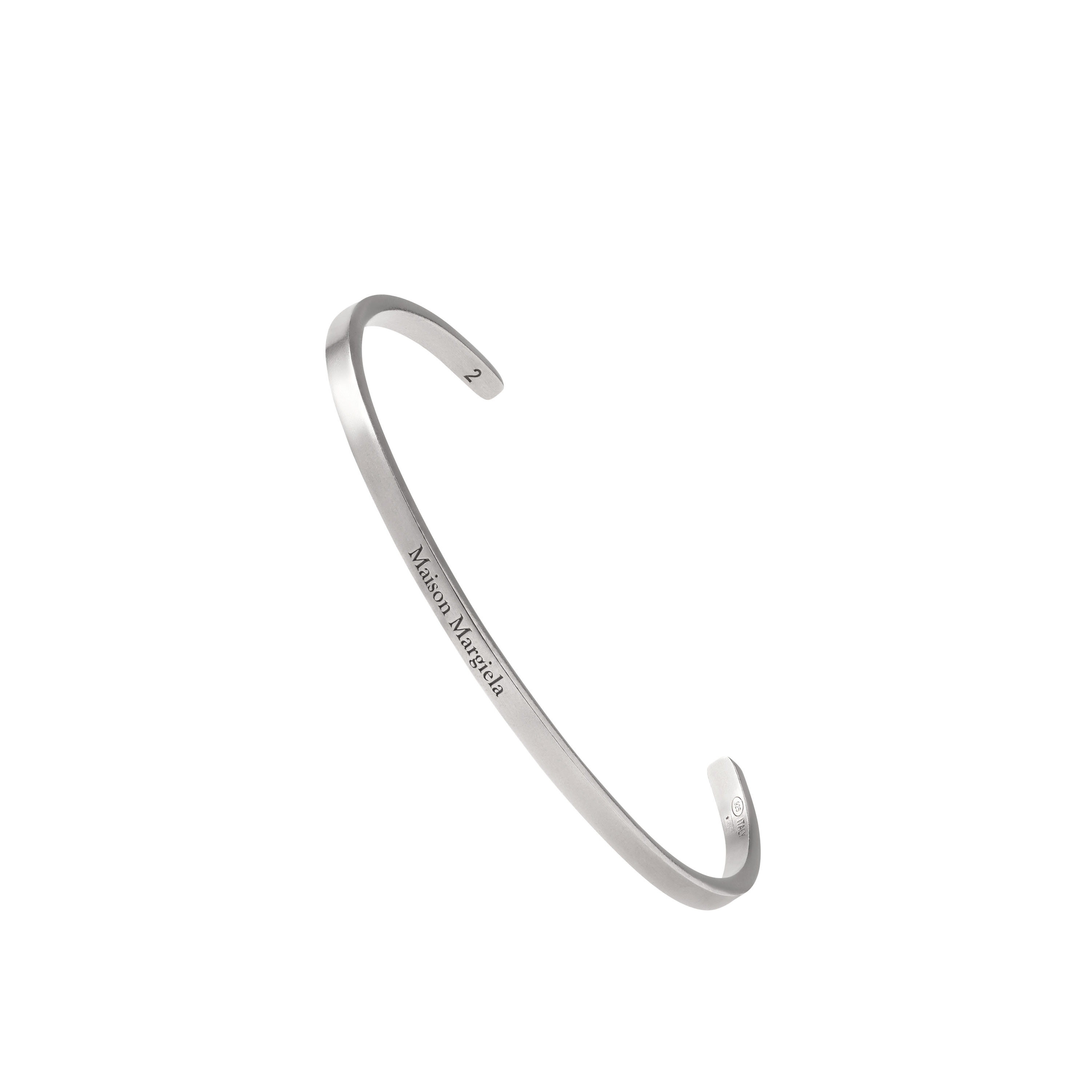 Maison Margiela Logo Cuff Unisex Polished Palladio