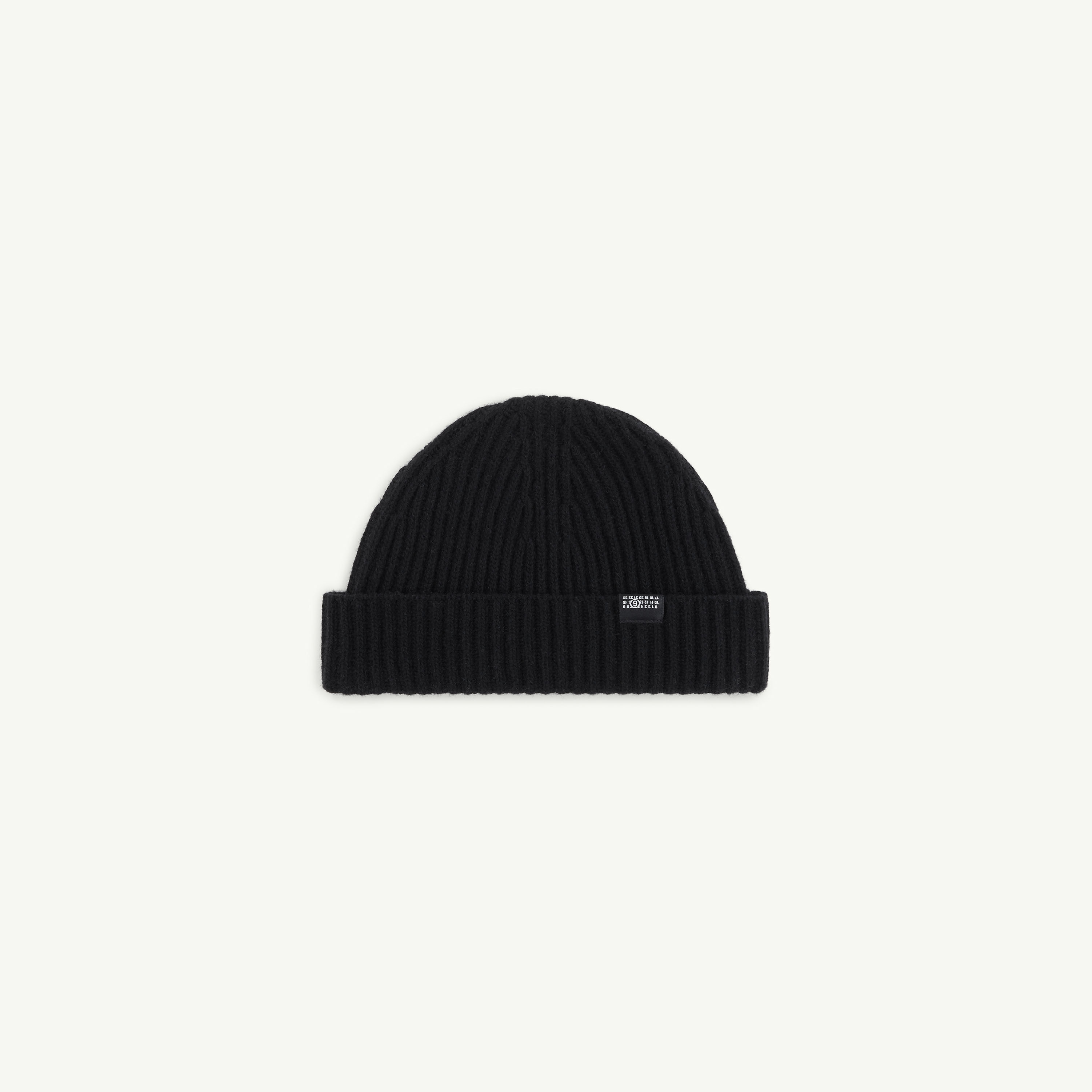 Mm6 Maison Margiela Ribbed Wool Beanie In Black