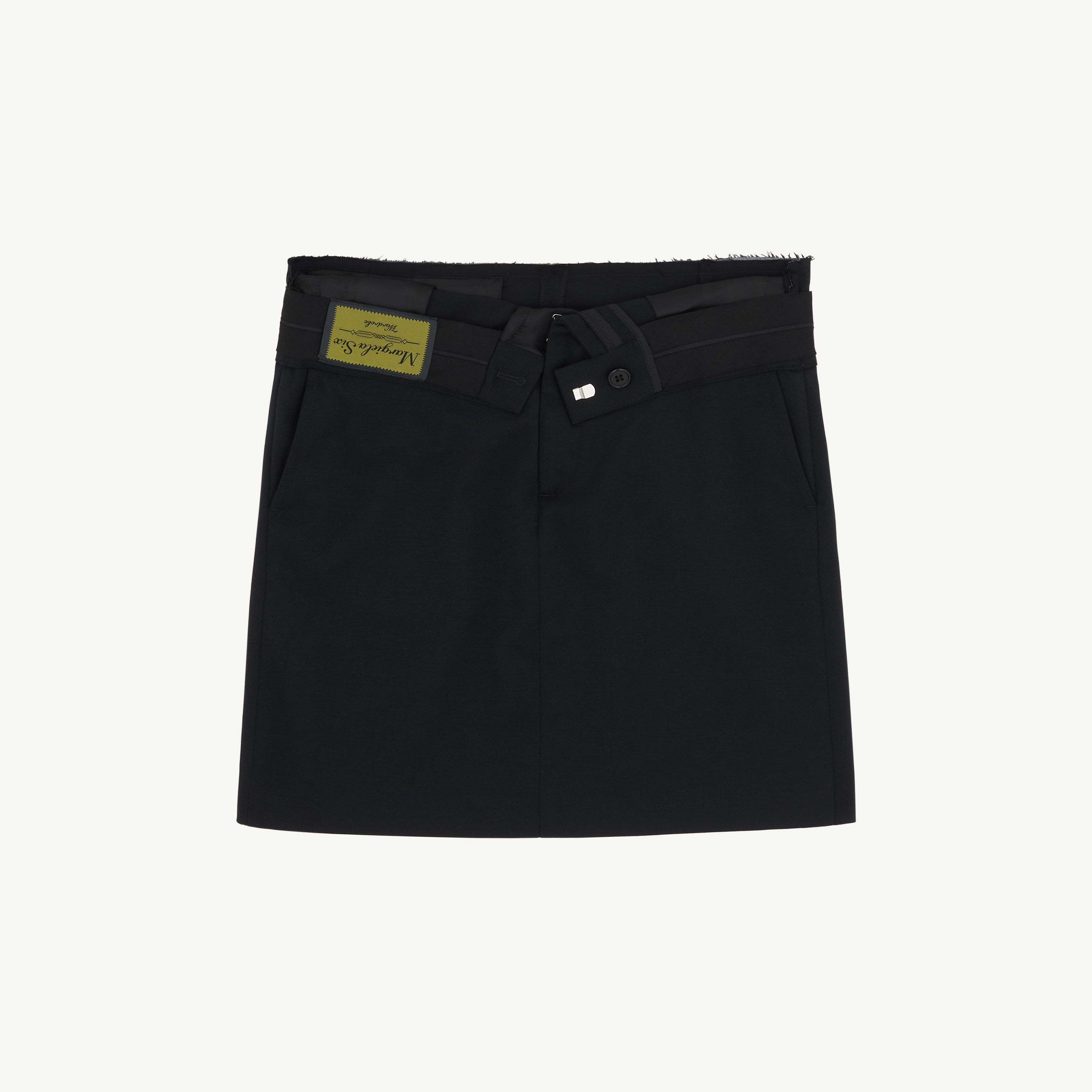 Mm6 Maison Margiela Wool Mini Skirt In Black