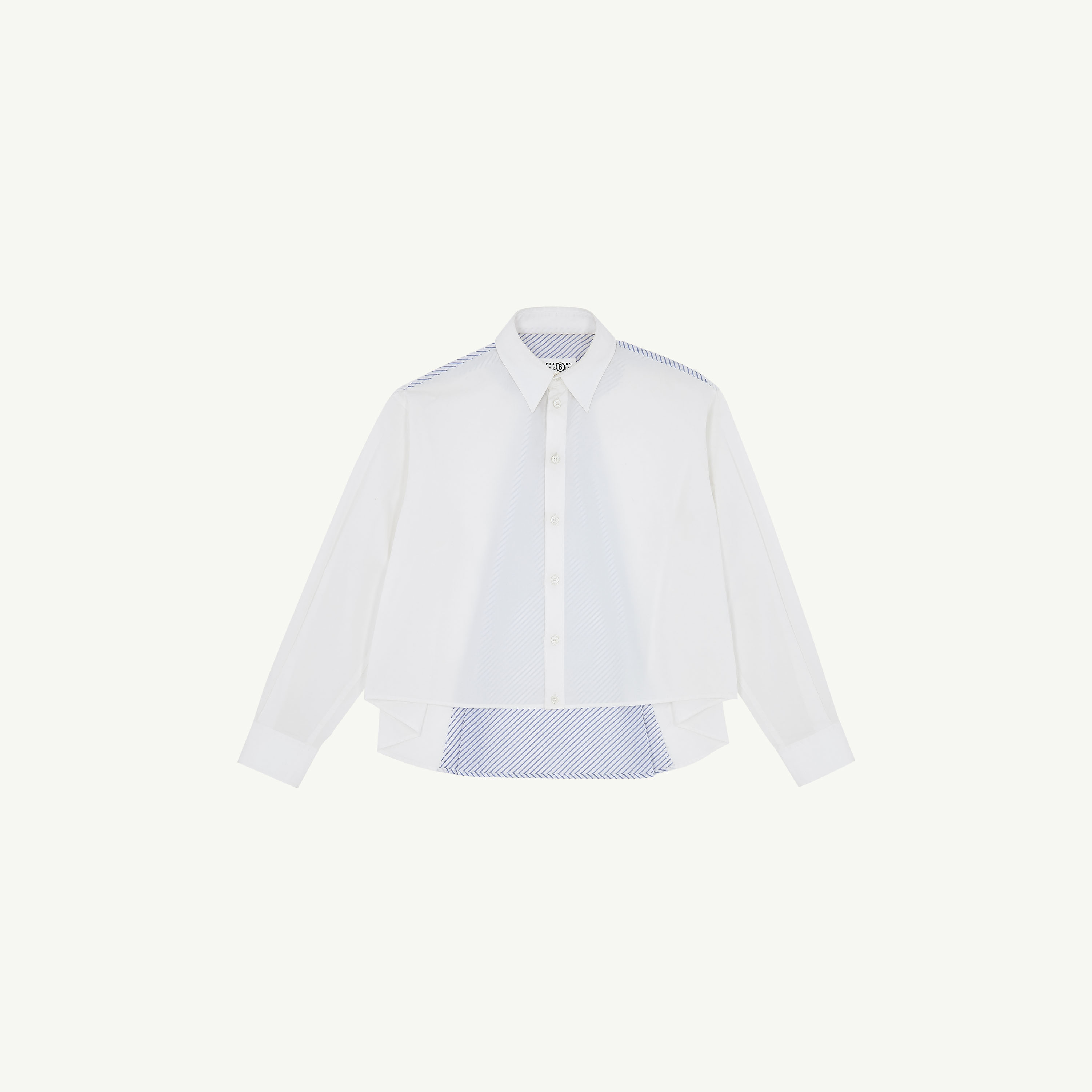 Mm6 Maison Margiela Cropped Shirt In White