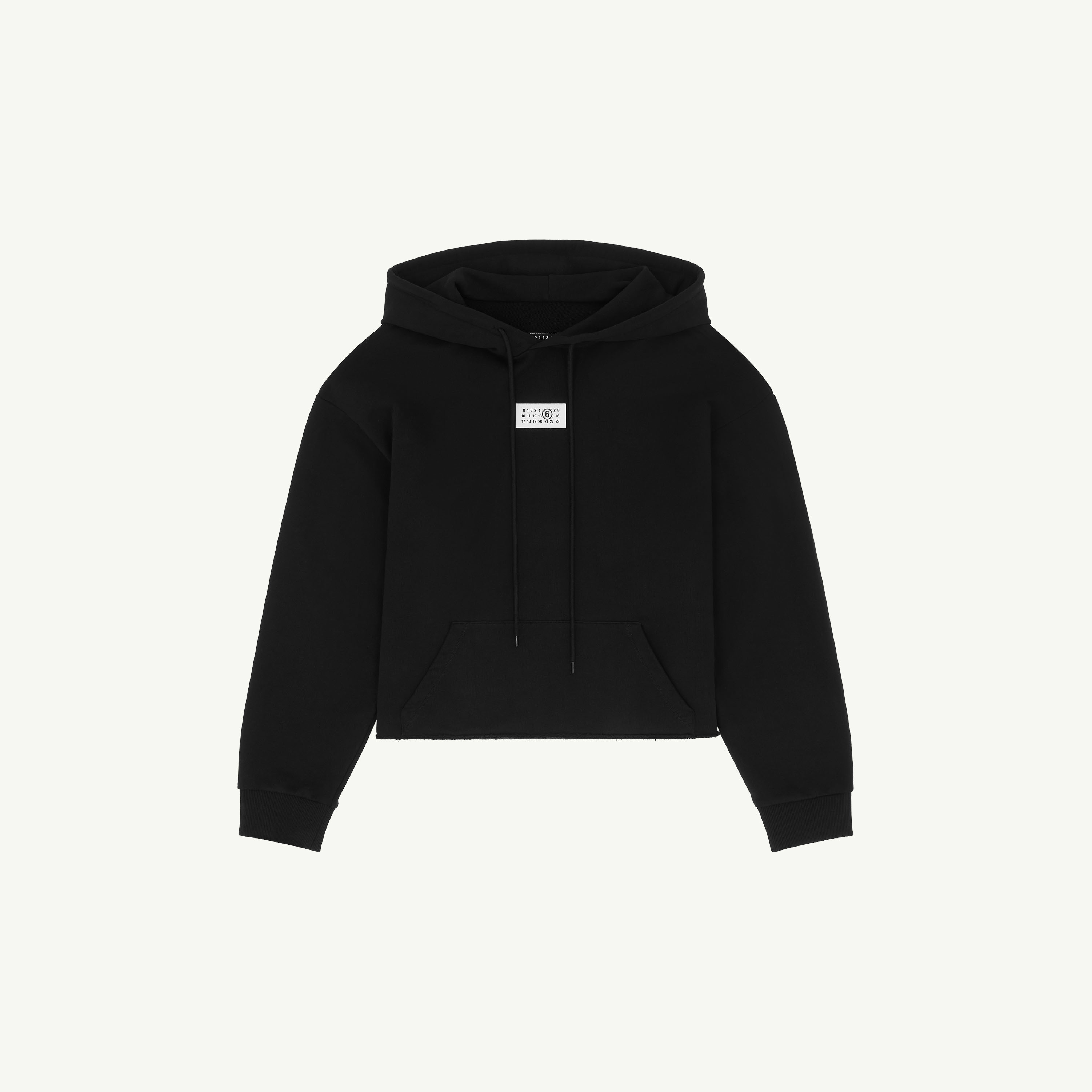 Mm6 Maison Margiela Women Black Signature Texture Hoodie, L Luxury Sweatshirts & Hoodies For Women Darveys In Blue