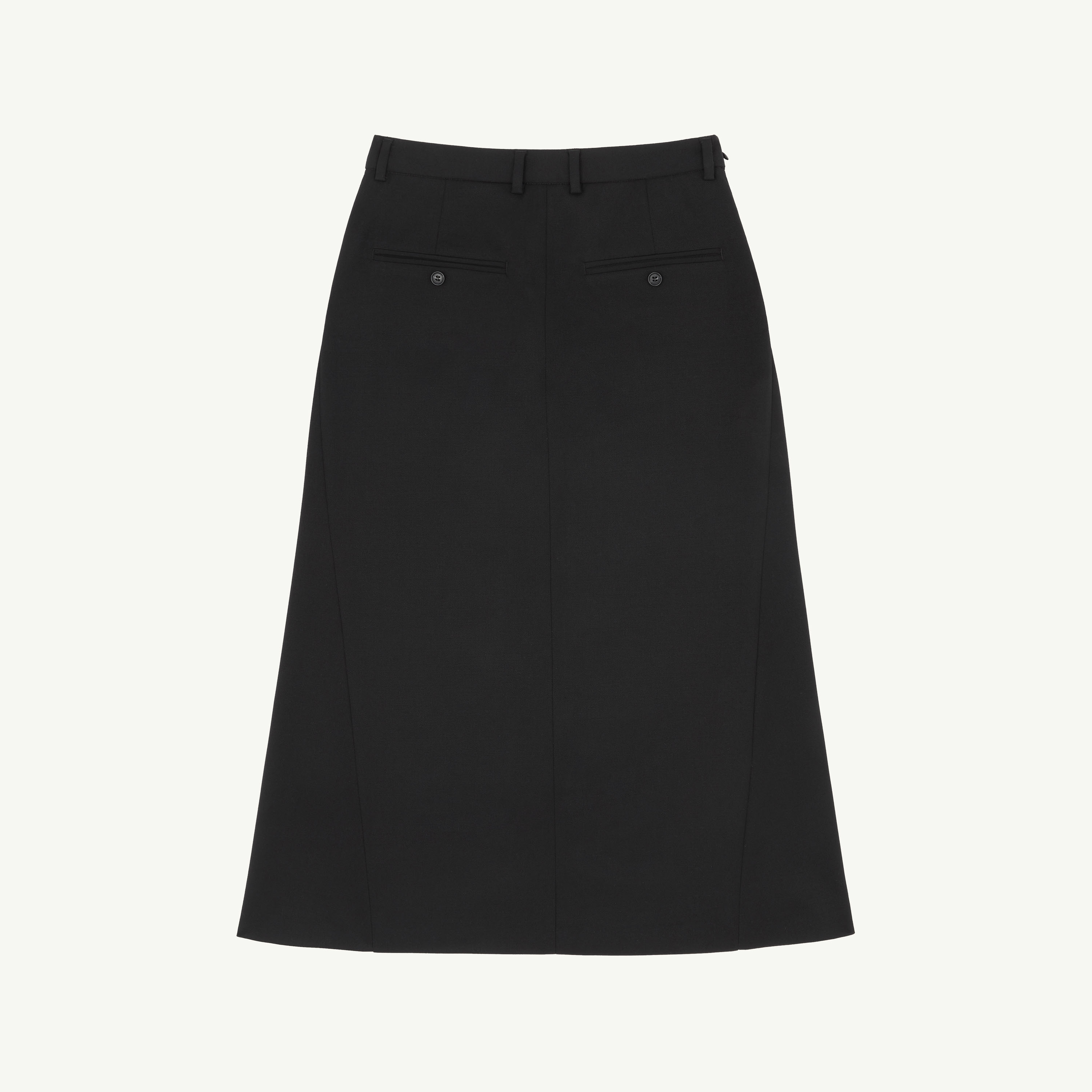 Mm6 Maison Margiela Tailored Midi Skirt In Black