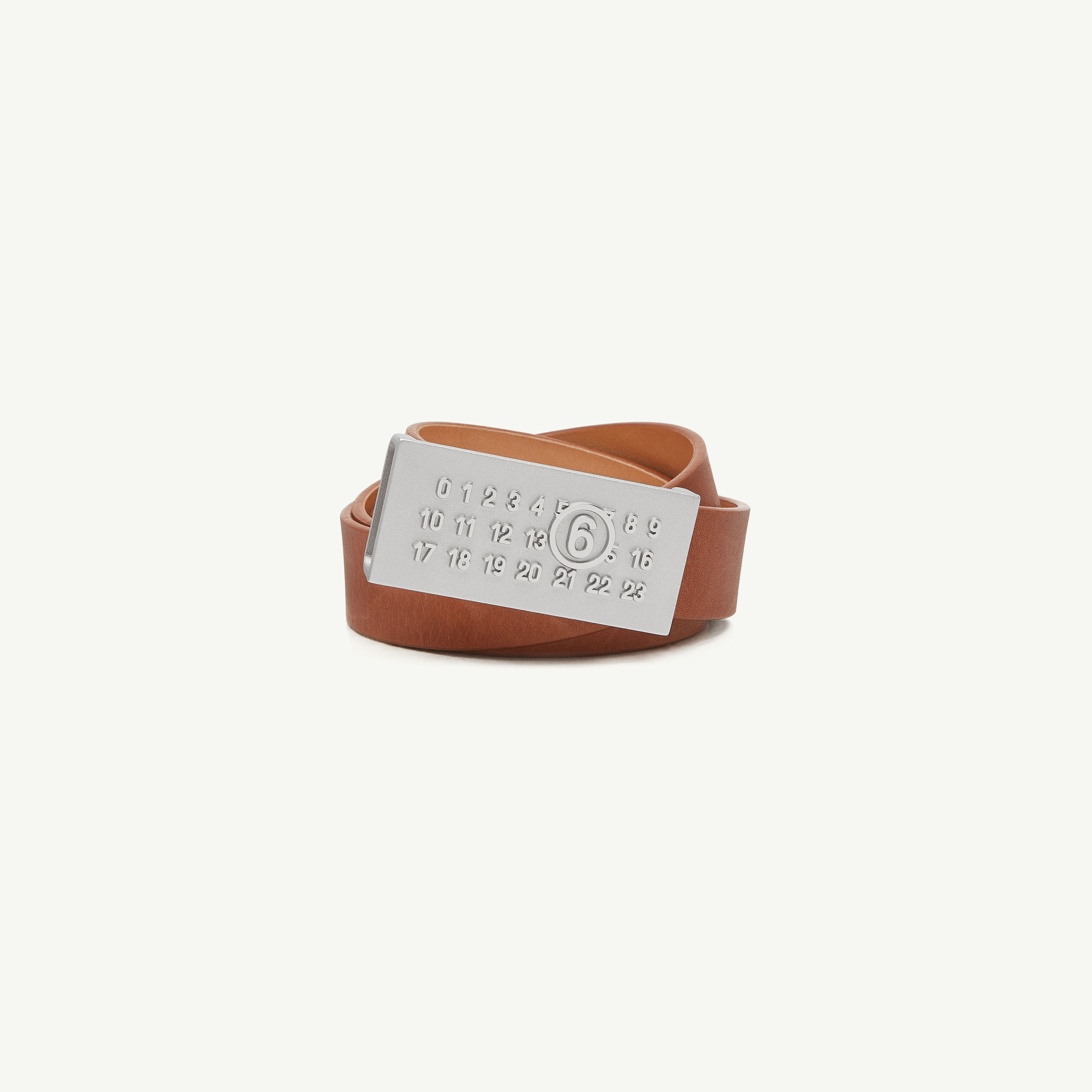 Mm6 Maison Margiela Numeric Belt In Brown