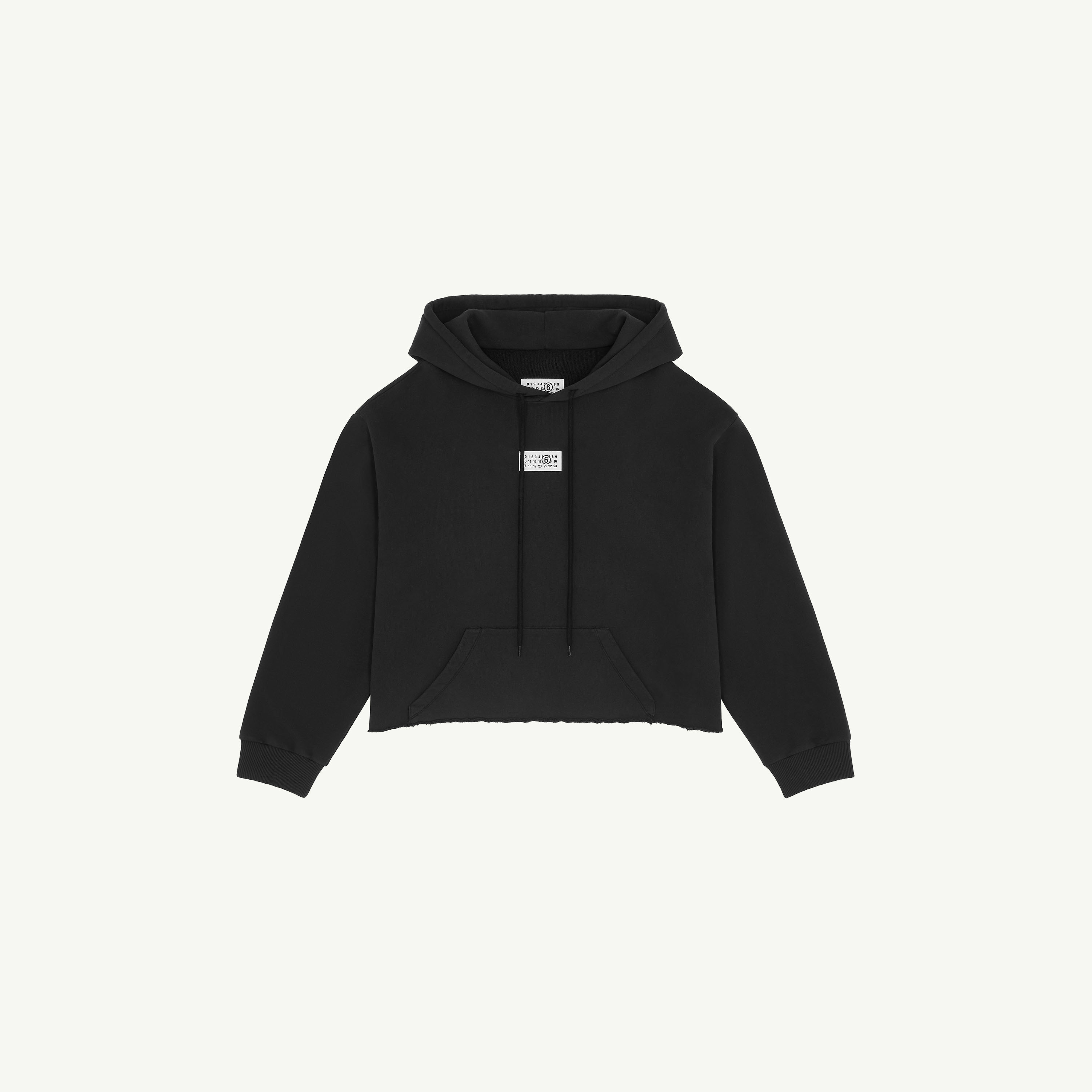 Mm6 Maison Margiela Women Black Signature Texture Hoodie, L Luxury Sweatshirts & Hoodies For Women Darveys In Blue