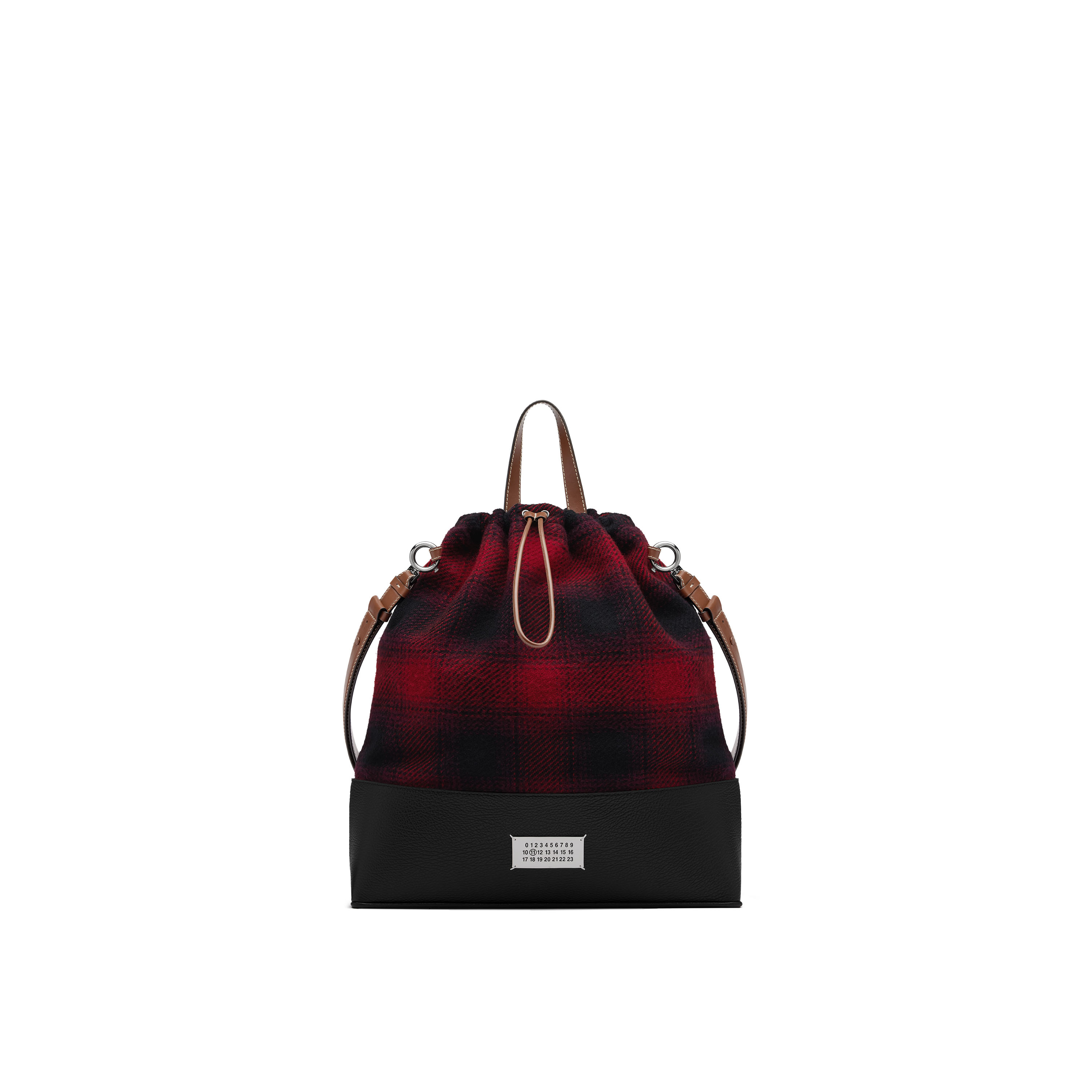 Maison Margiela 5ac Daily Drawstring Backpack Medium Unisex Red And Black