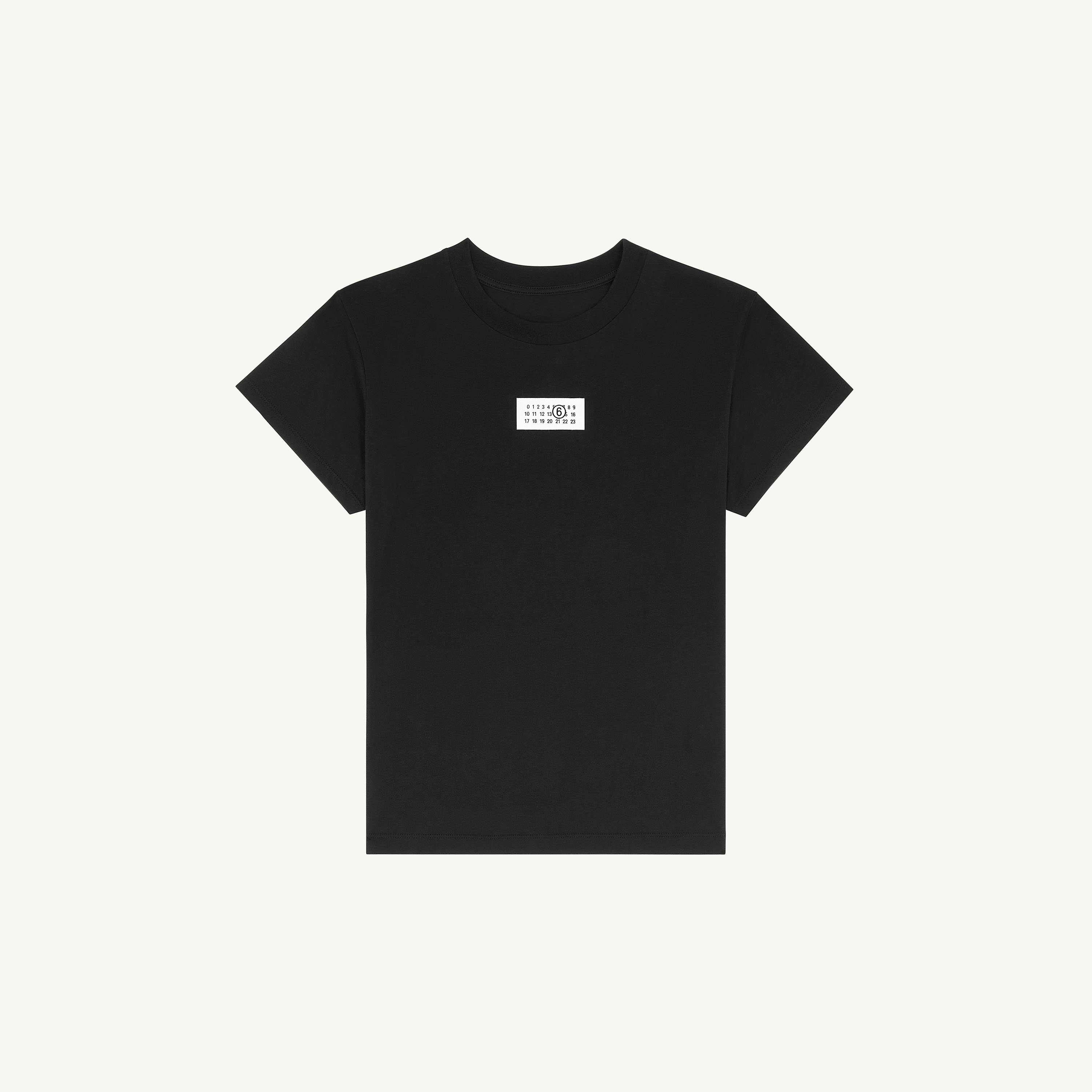 Mm6 Maison Margiela Numeric Cotton Jersey T-shirt In Black