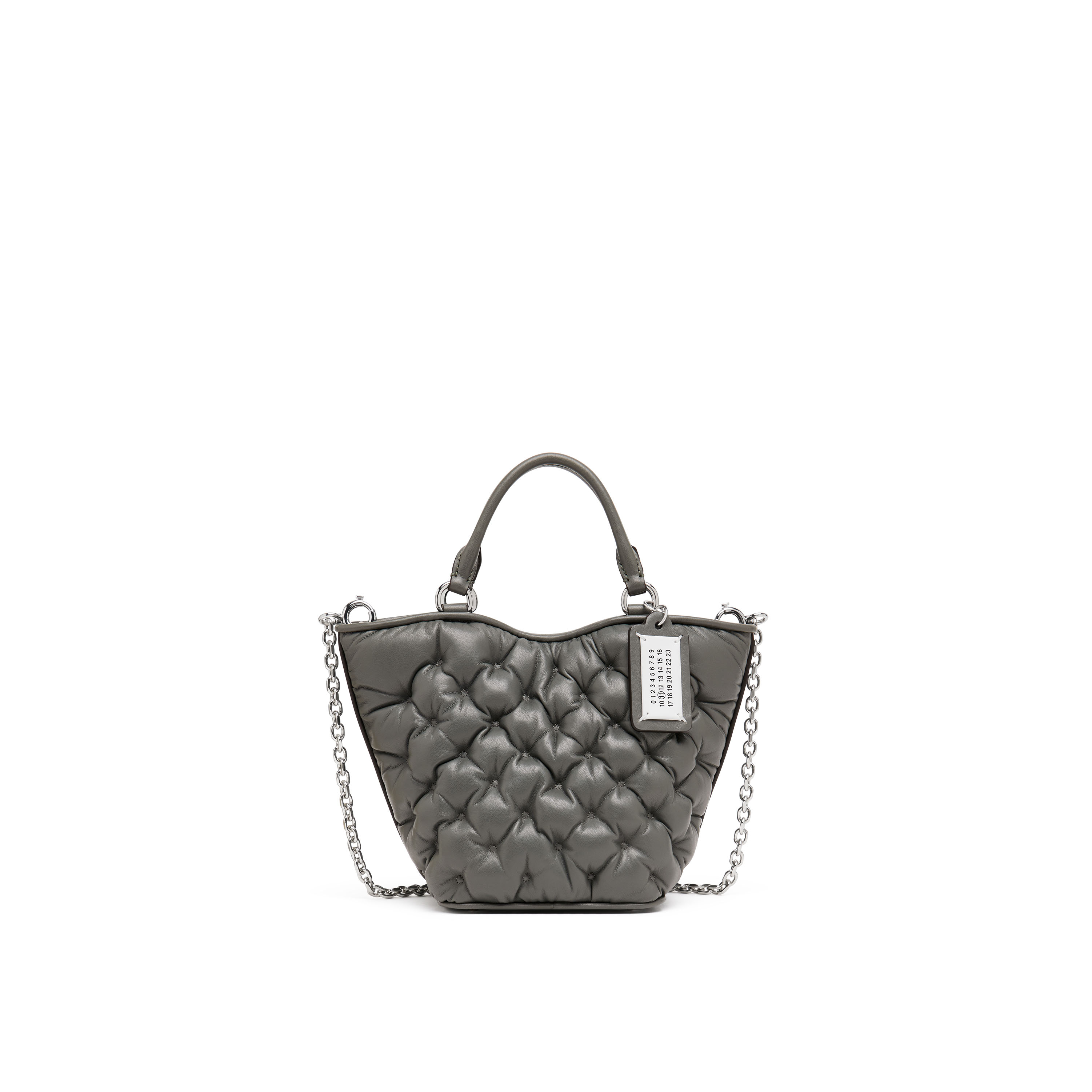 Maison Margiela Glam Slam Embroidery Tote Mini Unisex Pebble Grey