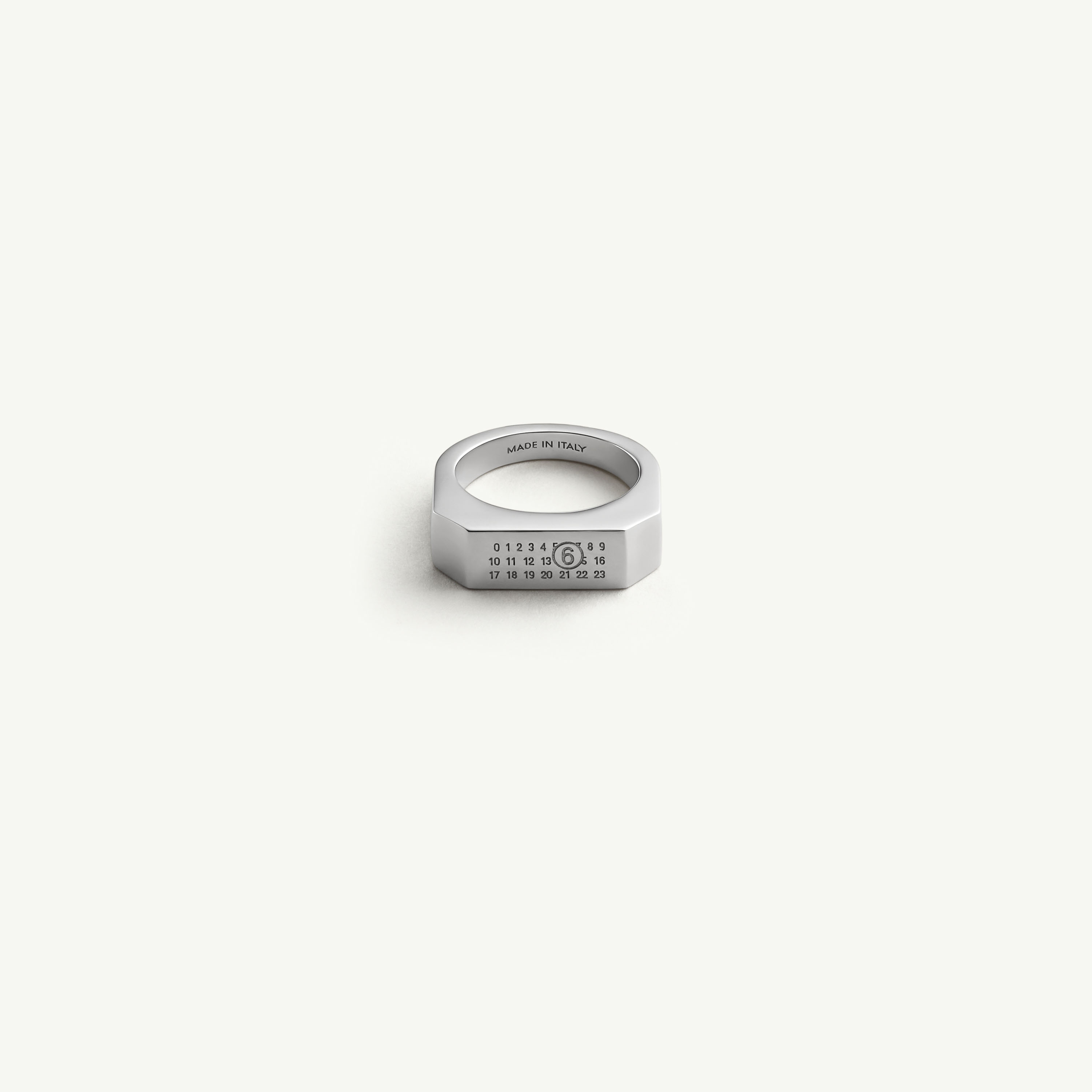 Mm6 Maison Margiela Numeric Ring In Gray