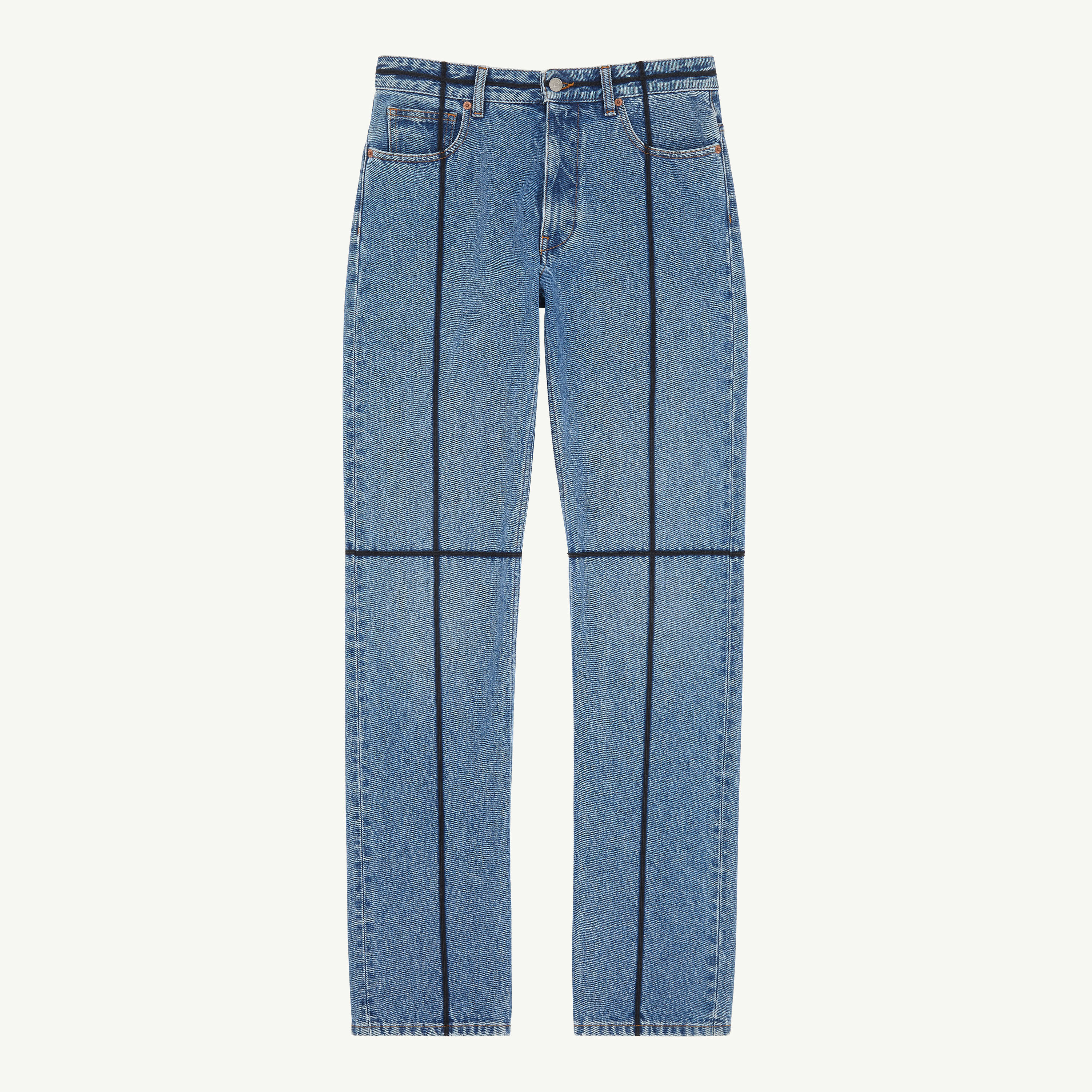 Mm6 Maison Margiela Straight-leg Jeans In Blue