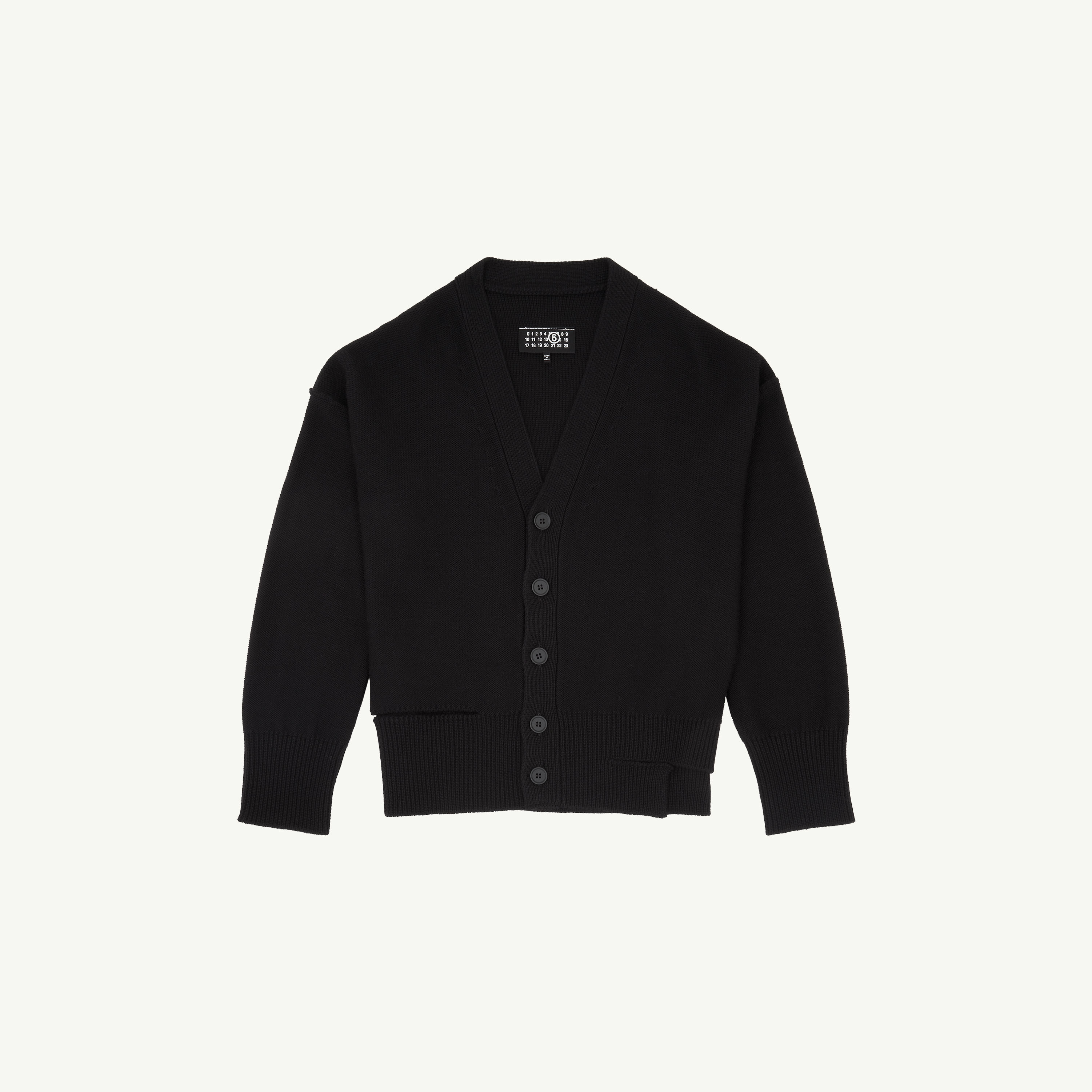 Mm6 Maison Margiela Knit Cardigan In Black