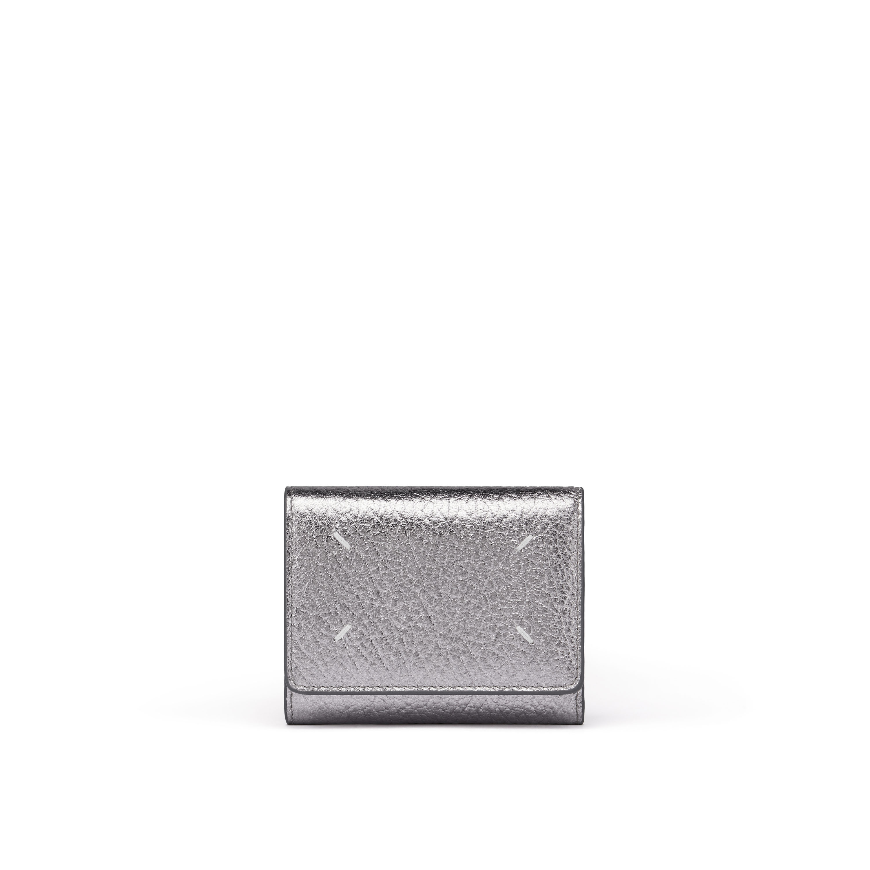 Maison Margiela Four Stitches Wallet Unisex Metallic Grey