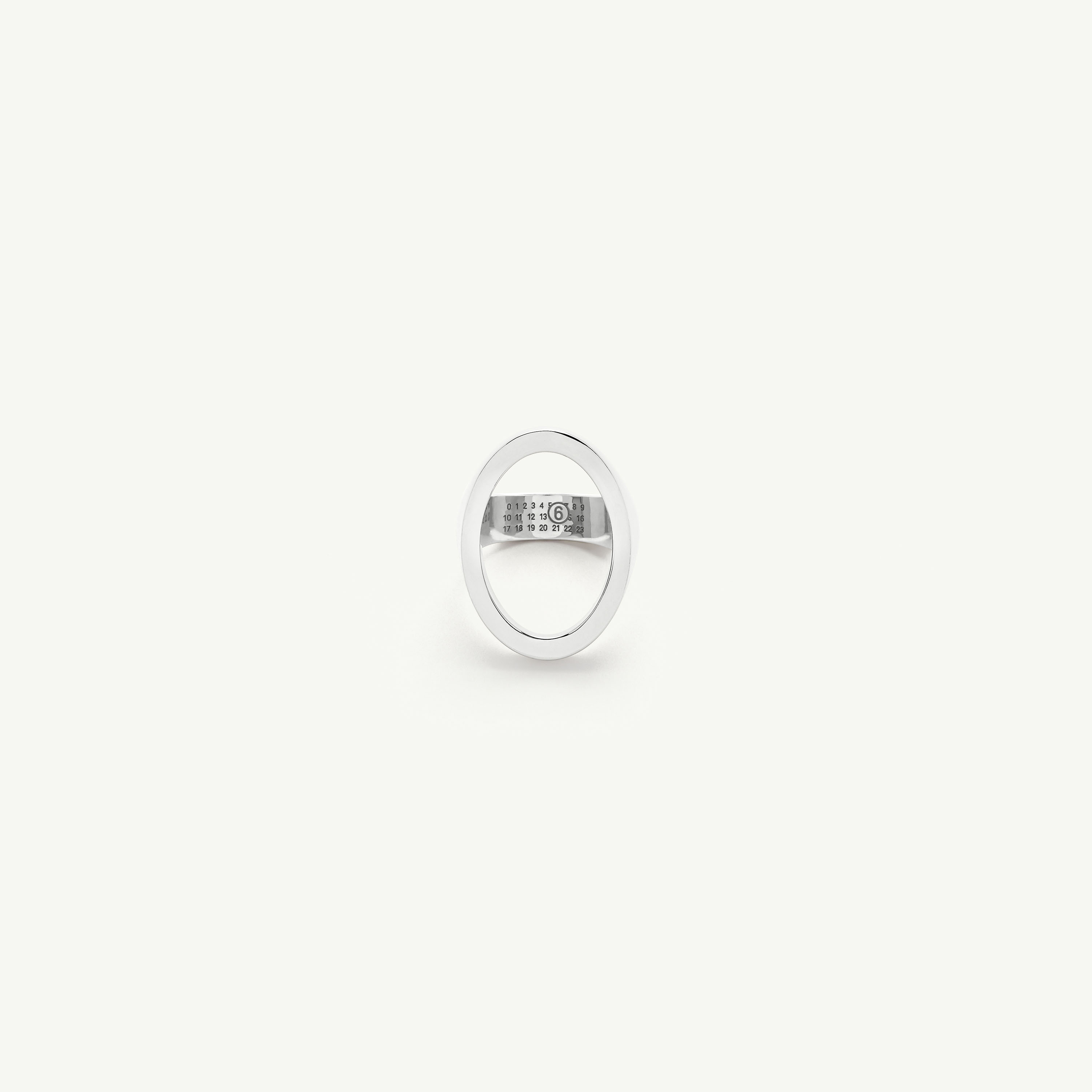 Mm6 Maison Margiela Chevalière Ring In Metallic