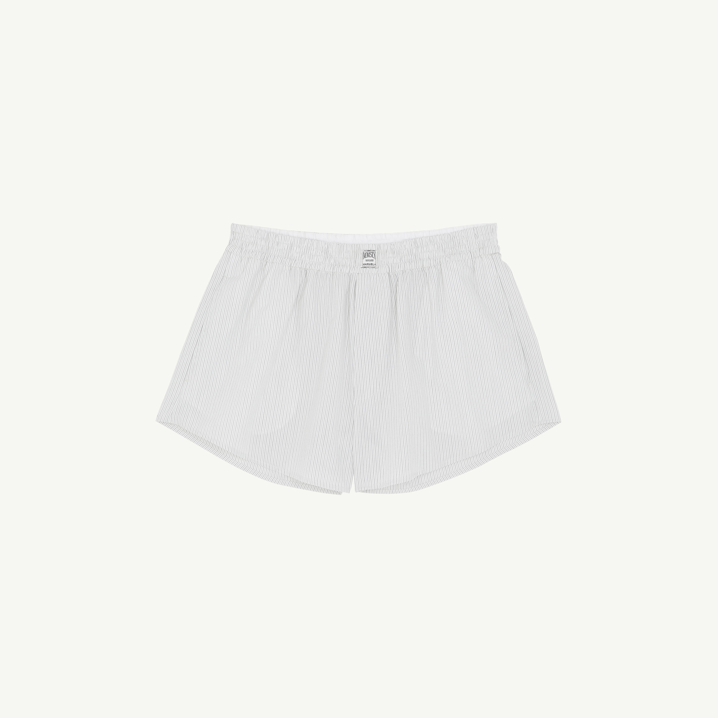 Mm6 Maison Margiela Poplin Cotton Shorts In White