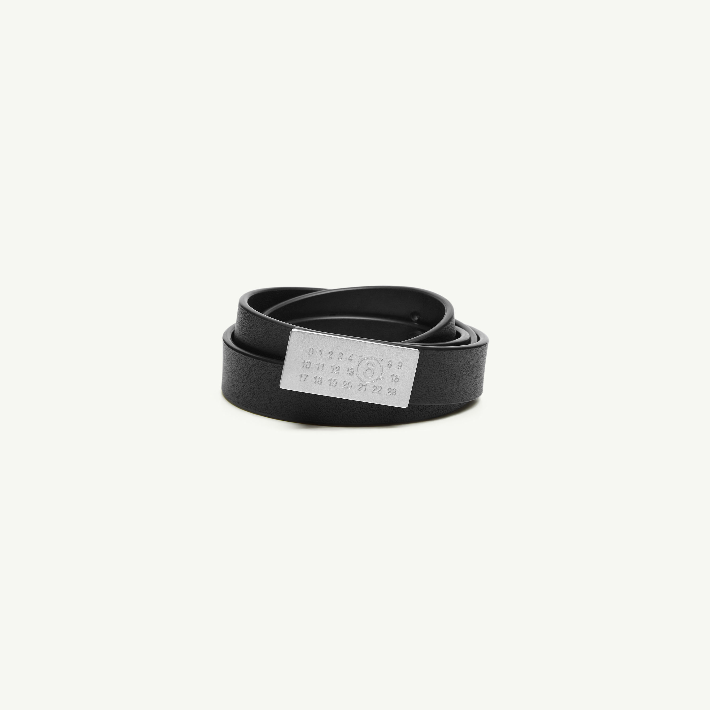 Mm6 Maison Margiela Leather Belt In Black