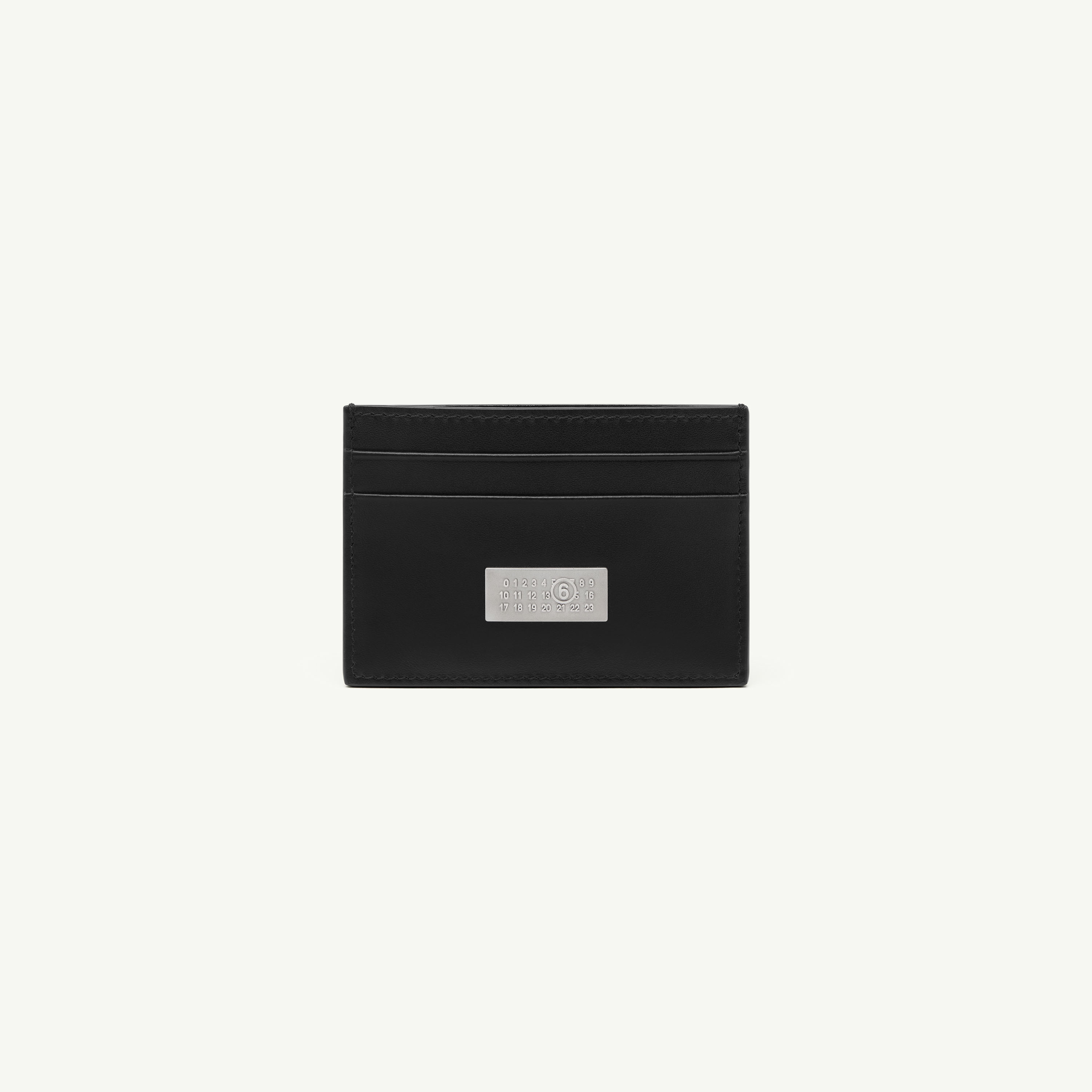 Mm6 Maison Margiela Numeric Leather Card Holder In Black