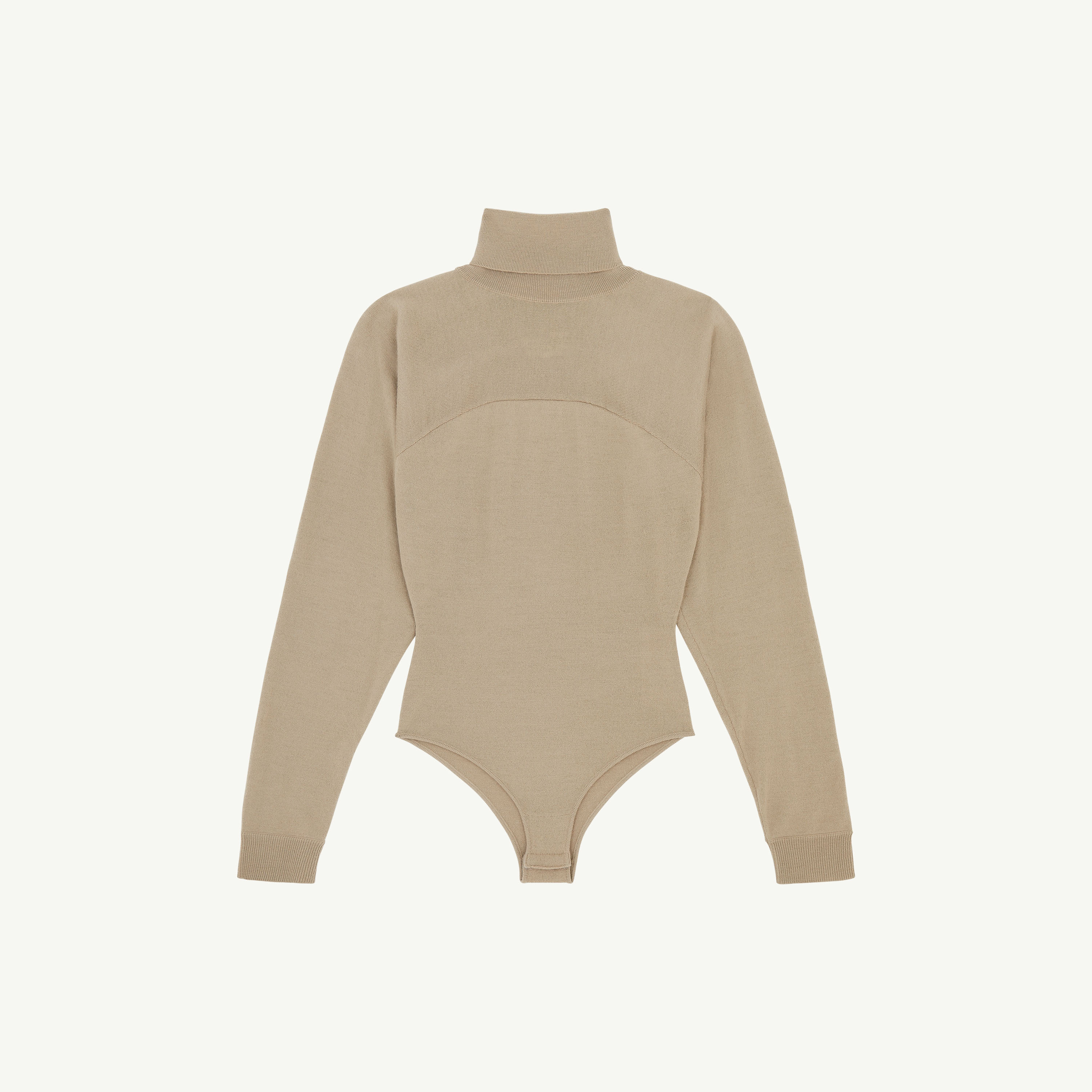 Mm6 Maison Margiela High-neck Bodysuit In Brown