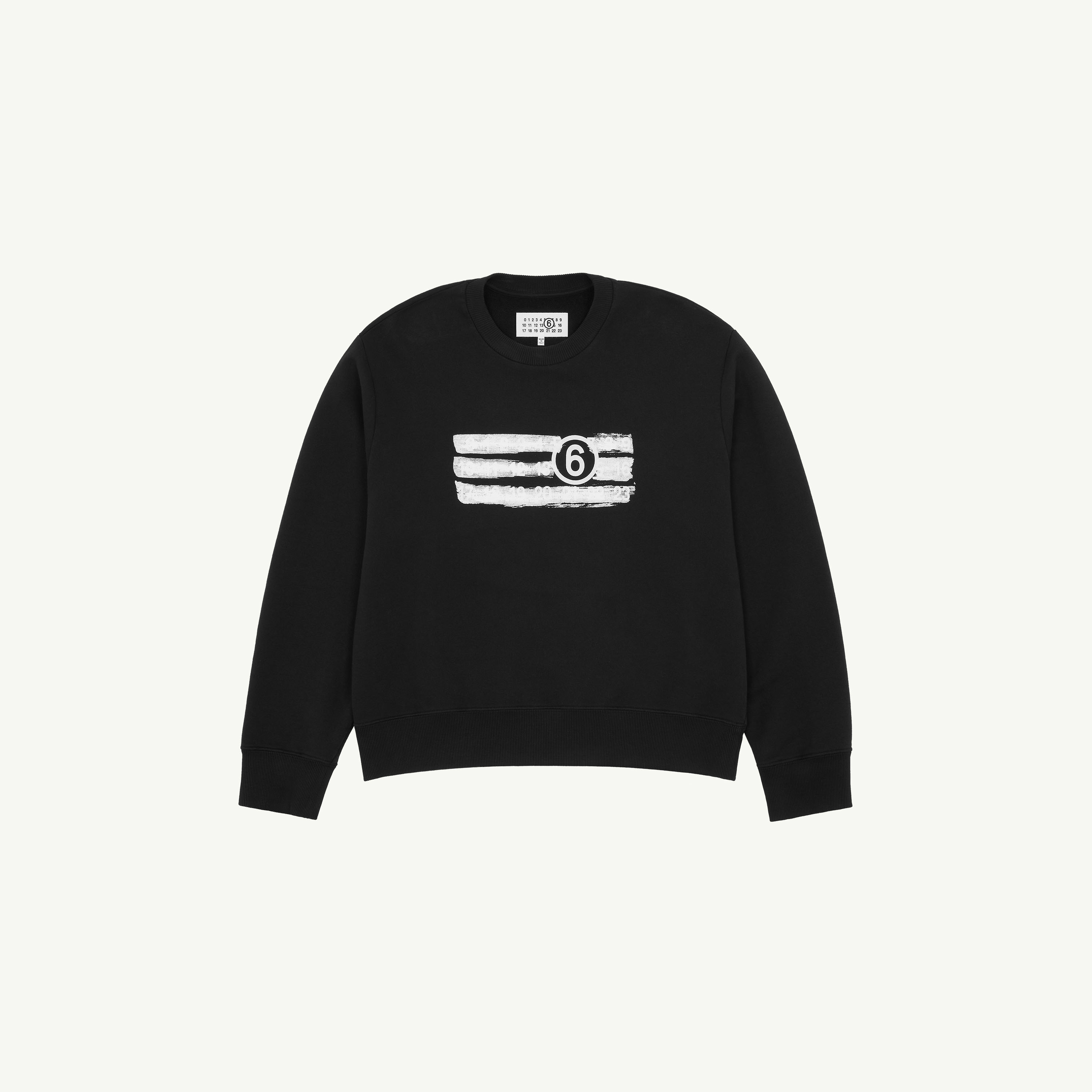 Mm6 Maison Margiela Numeric Sweatshirt In Black