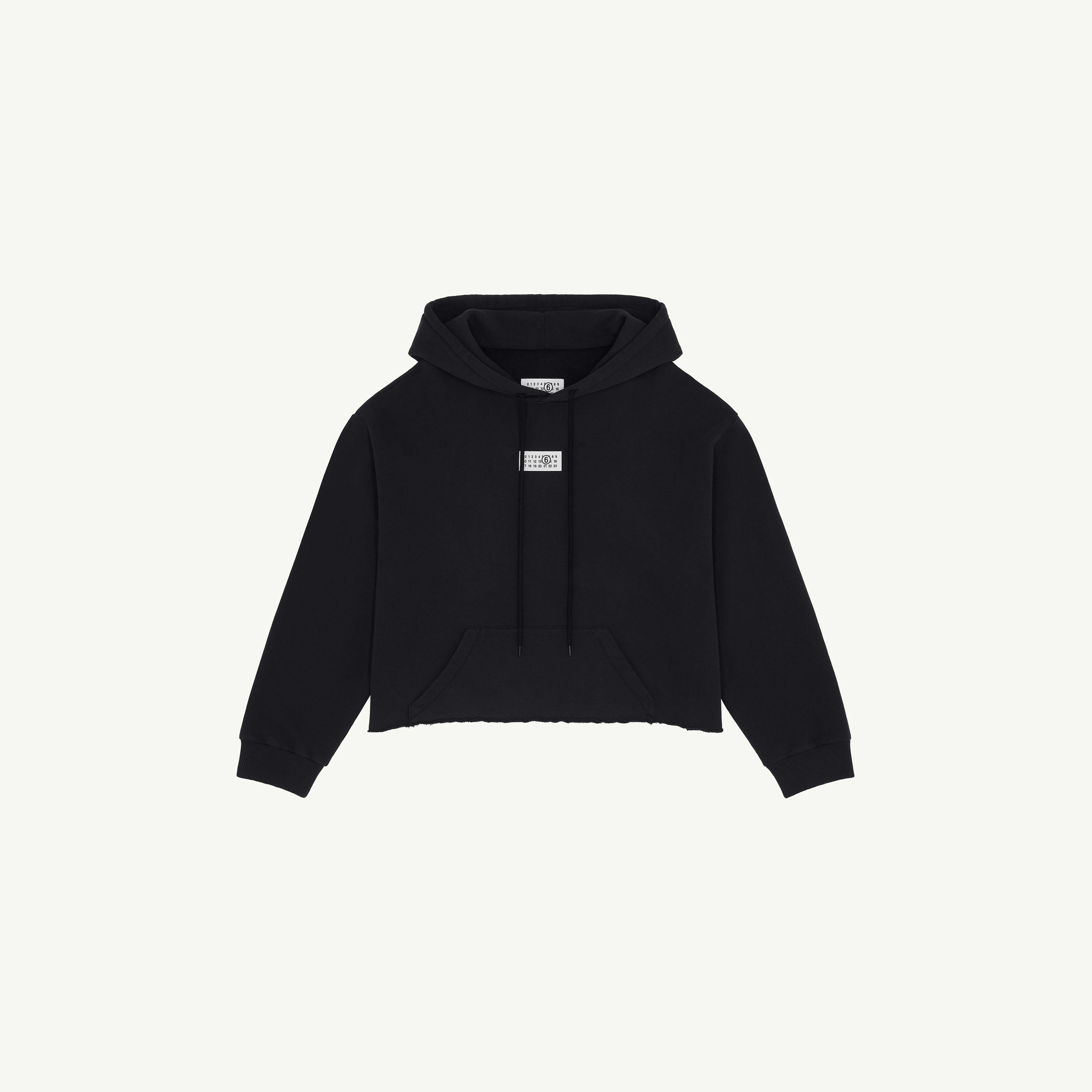 Mm6 Maison Margiela Women Black Signature Texture Hoodie, L Luxury Sweatshirts & Hoodies For Women Darveys In Blue