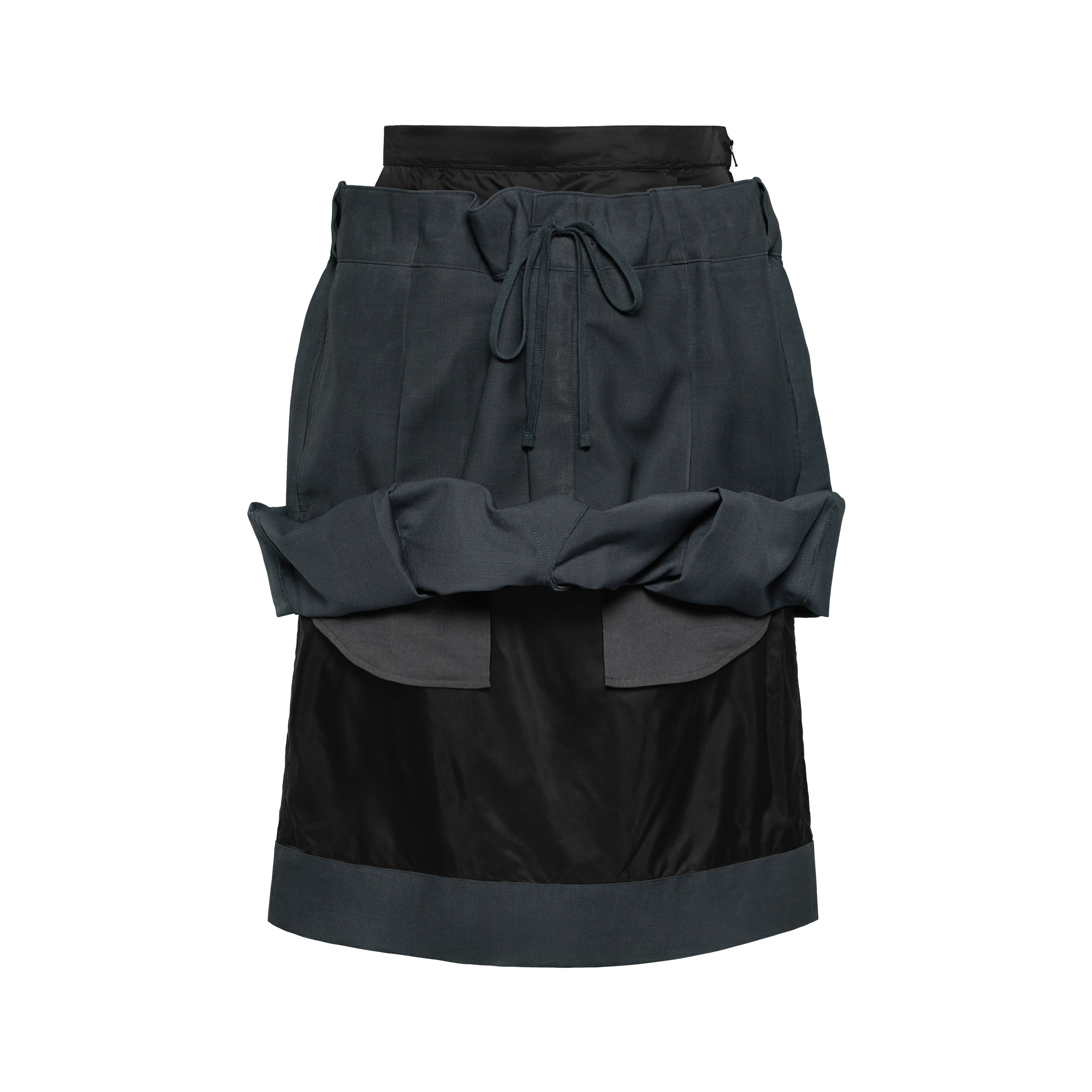 Maison Margiela Layered Skirt Woman Dark Grey