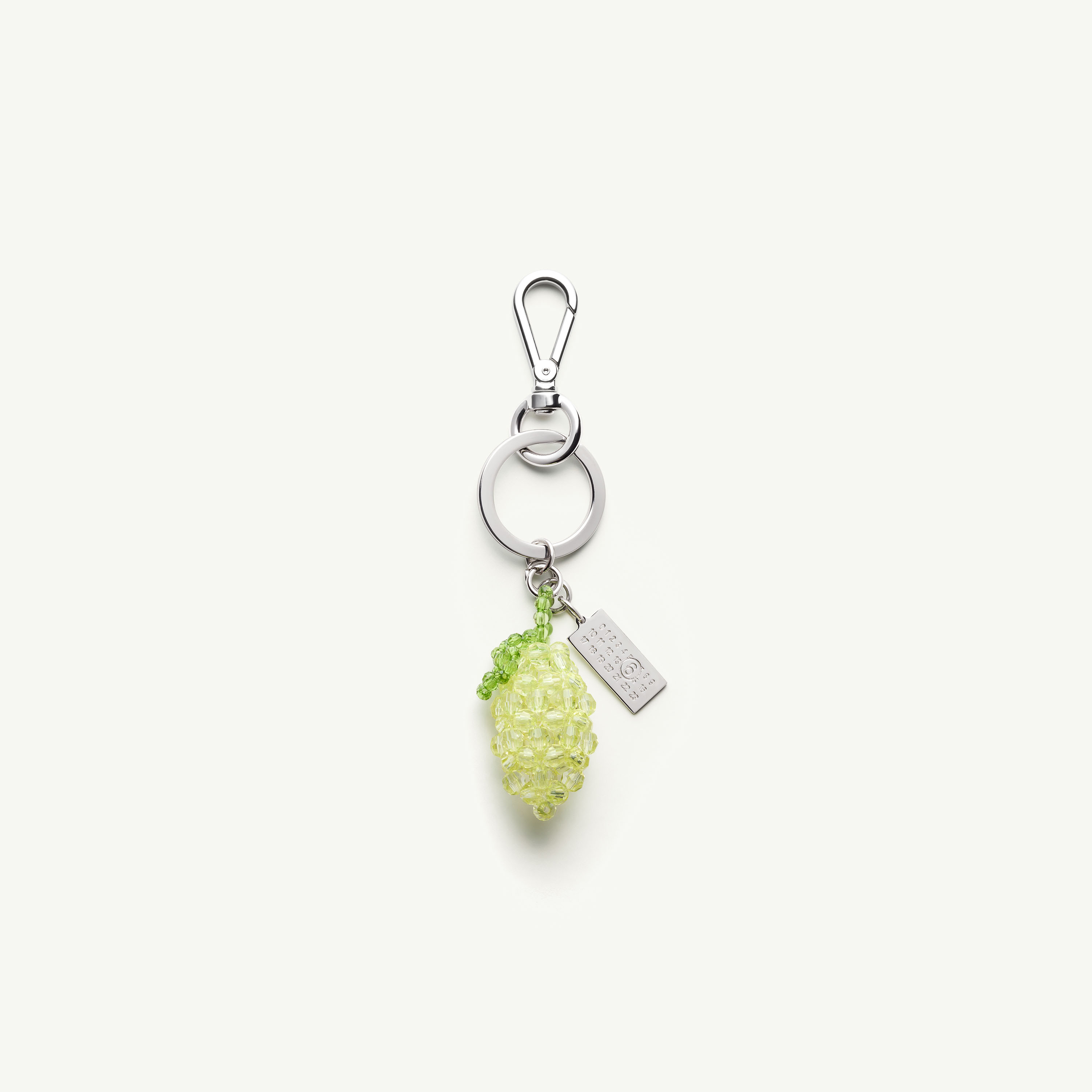 Mm6 Maison Margiela Lemon Beaded Numeric Keyring In Pattern