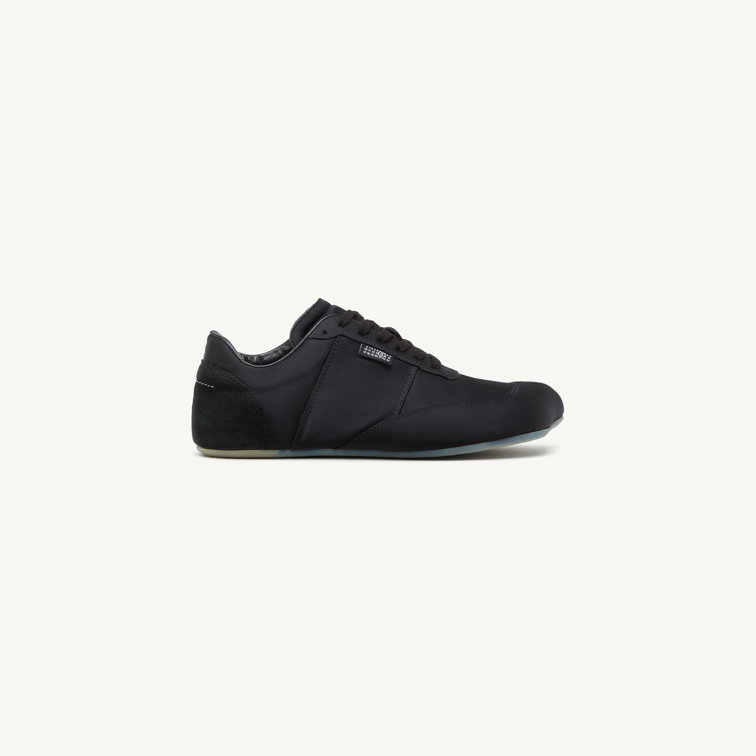 Mm6 Maison Margiela Satin Factory Sneakers In Black