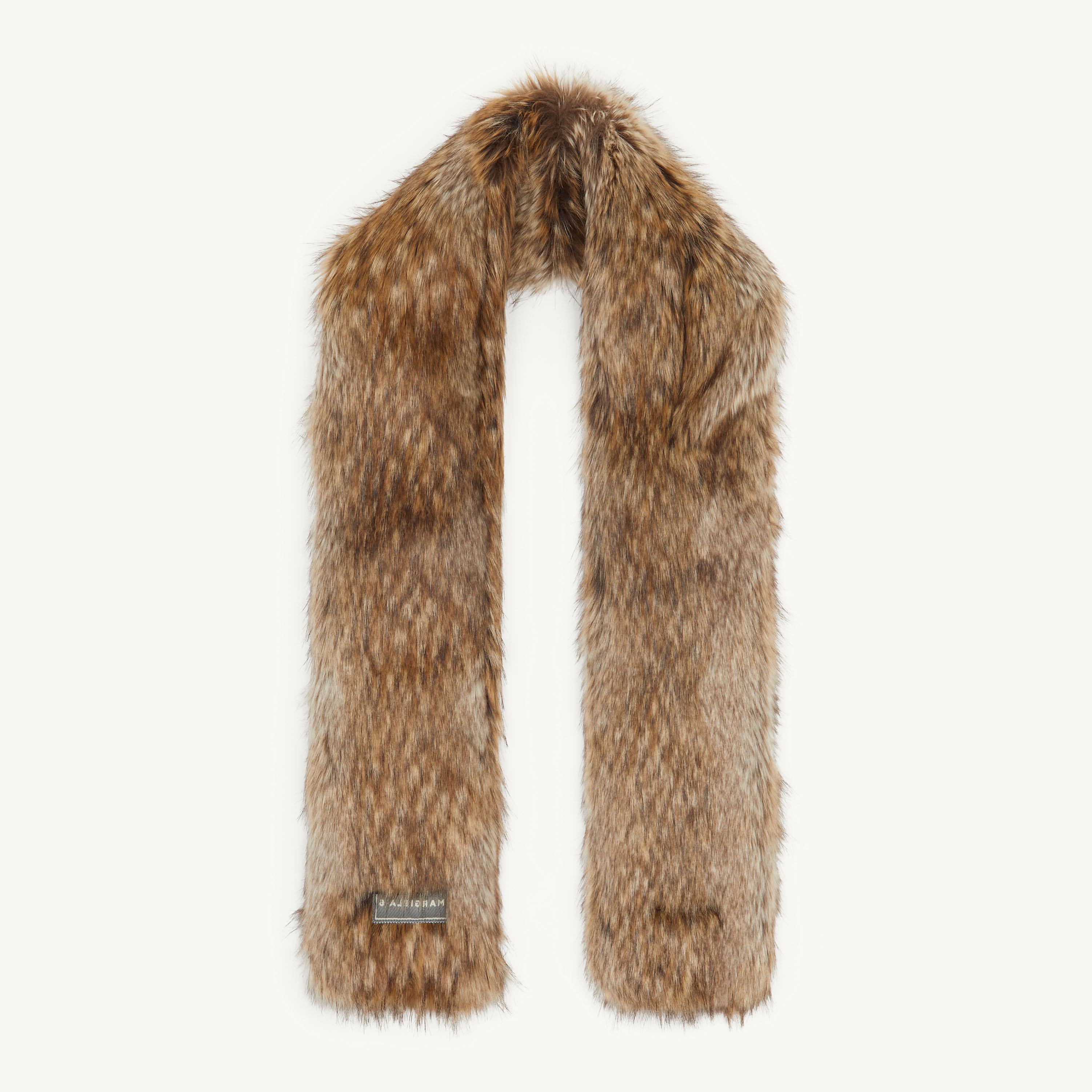 Mm6 Maison Margiela Faux Fur Scarf In Brown