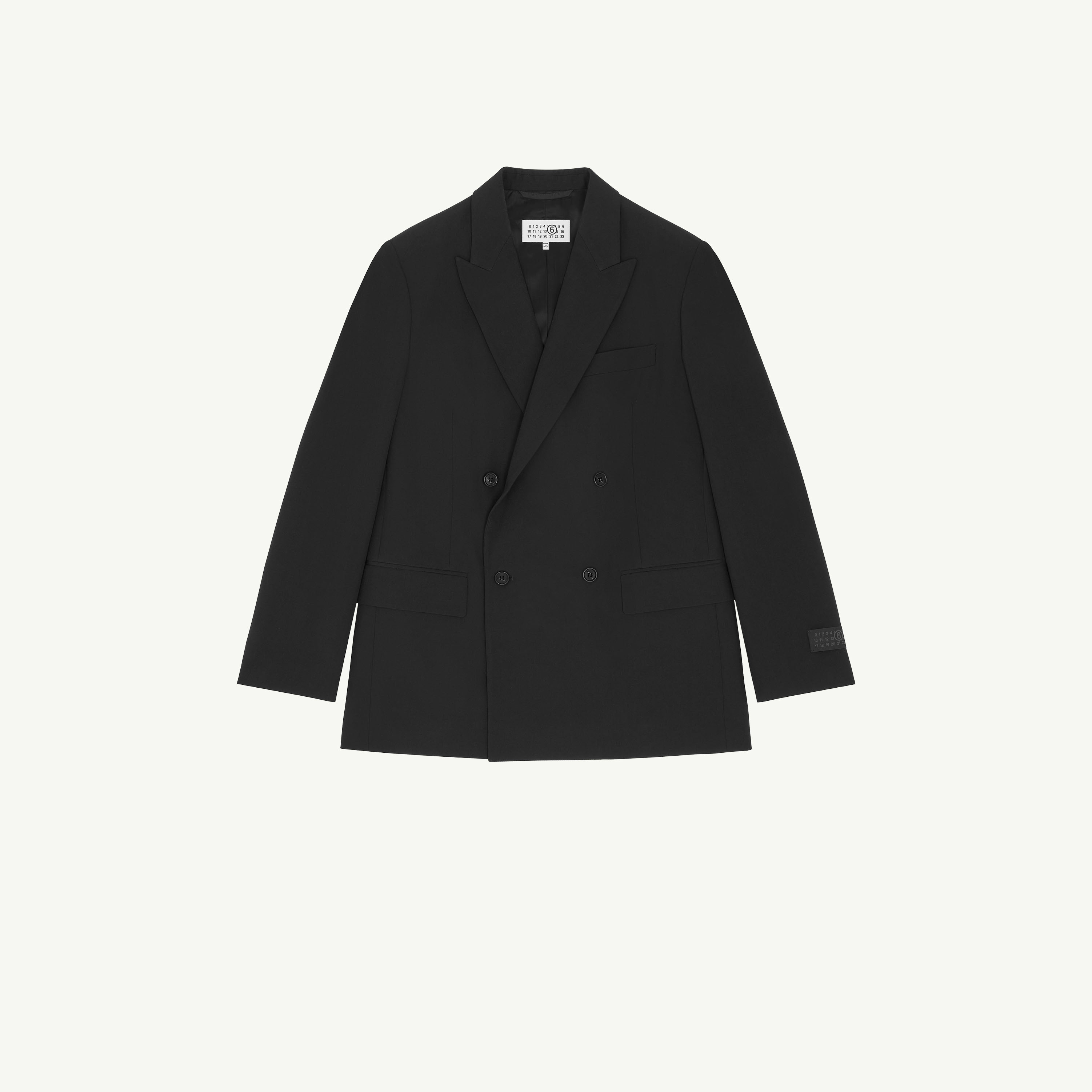 Mm6 Maison Margiela Double-breasted Blazer In Black