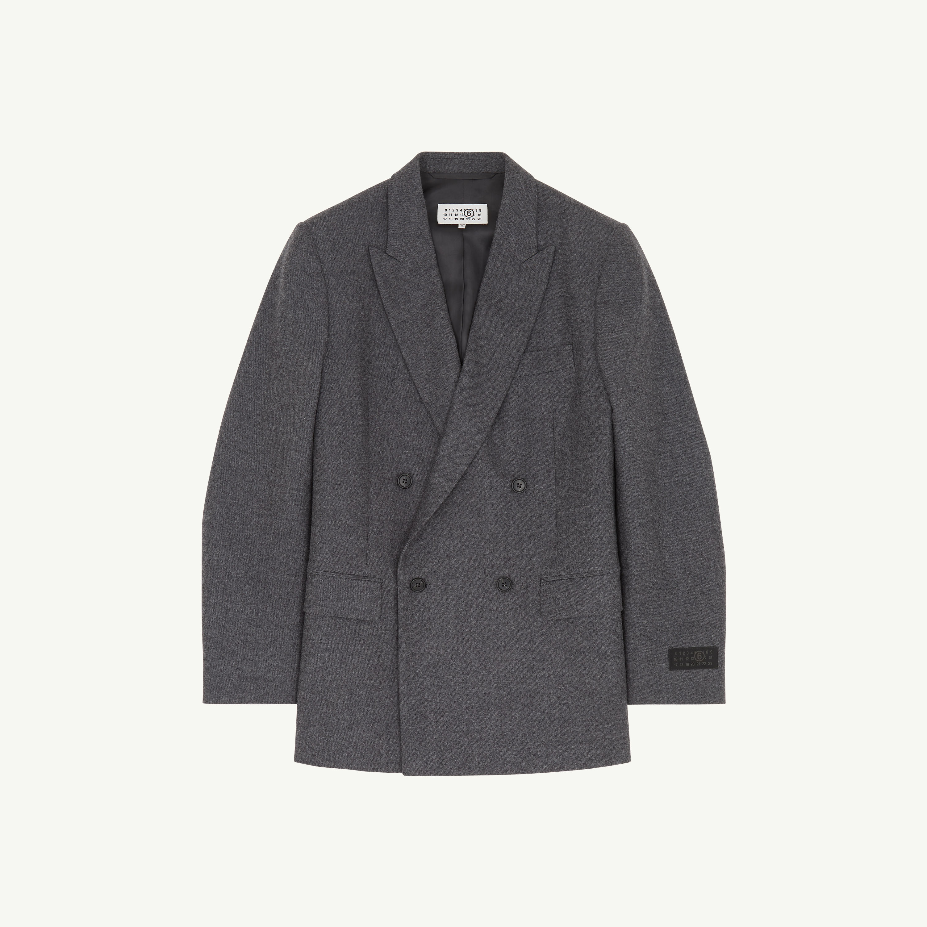 Mm6 Maison Margiela Wool Blazer In Gray