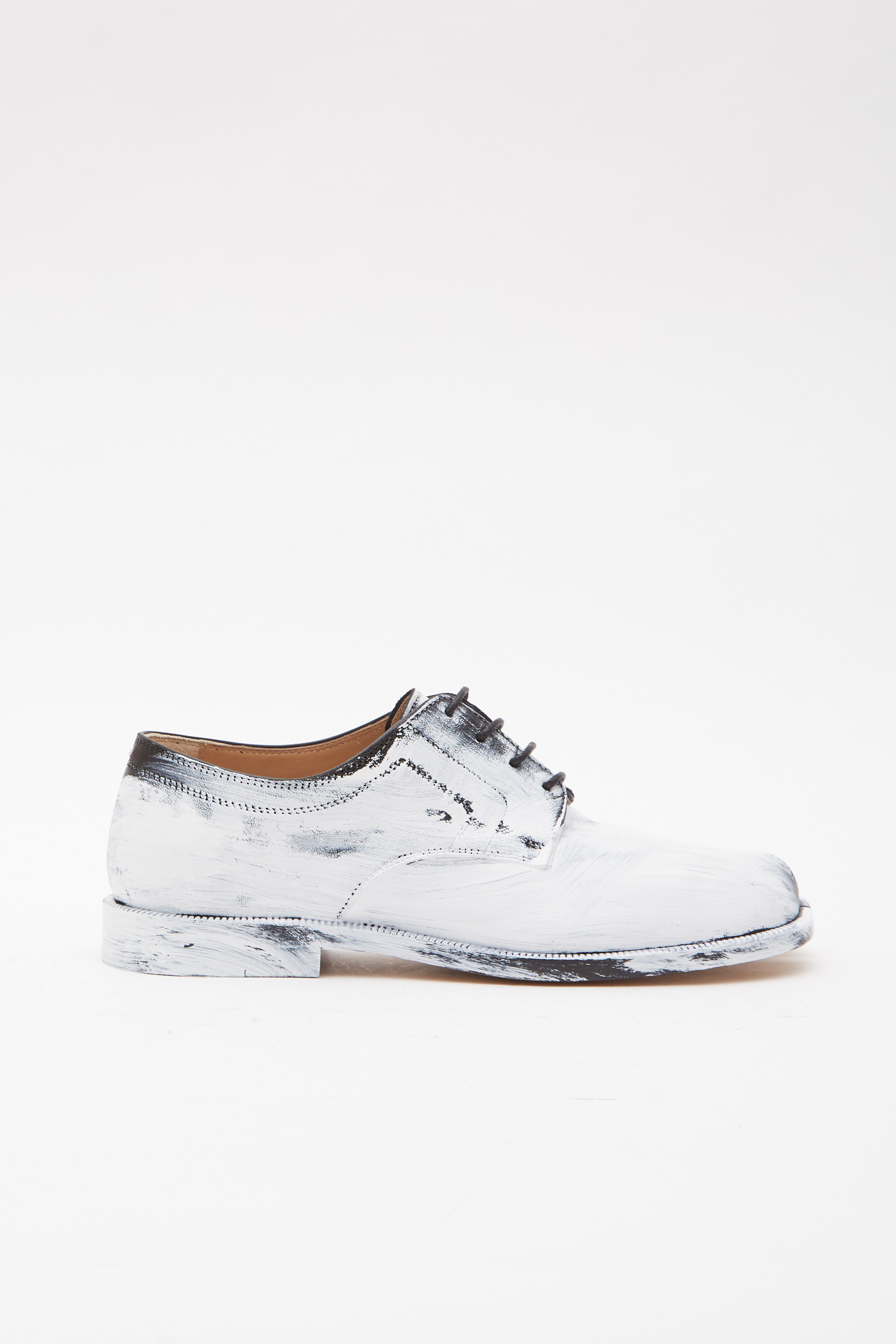 Maison Margiela Tabi Bianchetto Brogues Woman Black And White