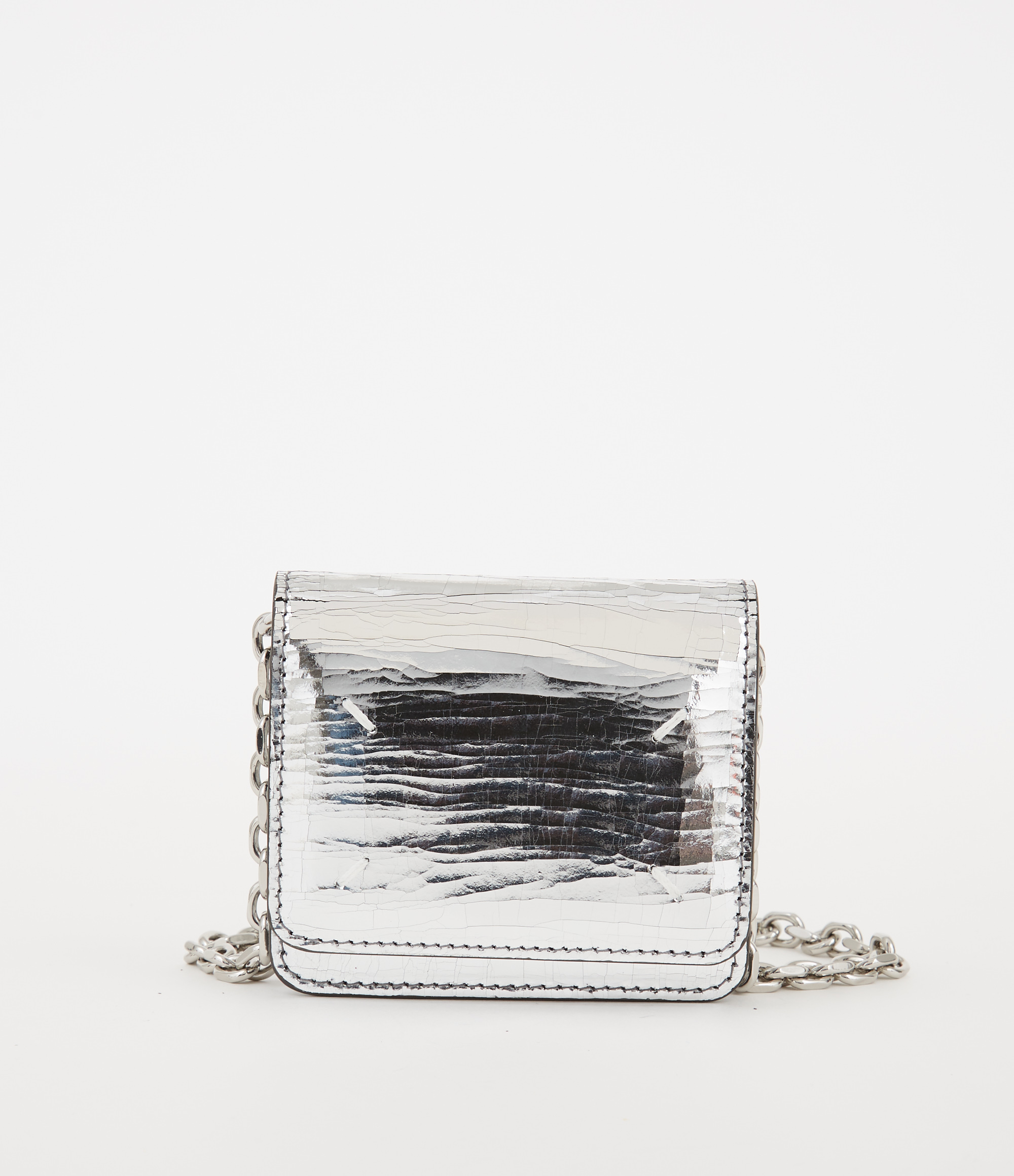 Maison Margiela Broken Mirror Chain Wallet Unisex Silver